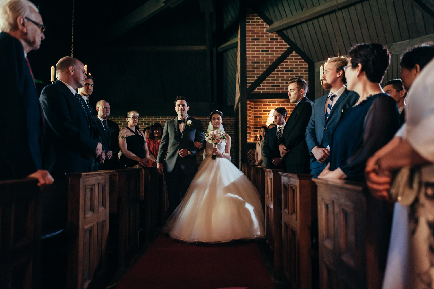 Toronto Old Mill Wedding Chapel aisle walk