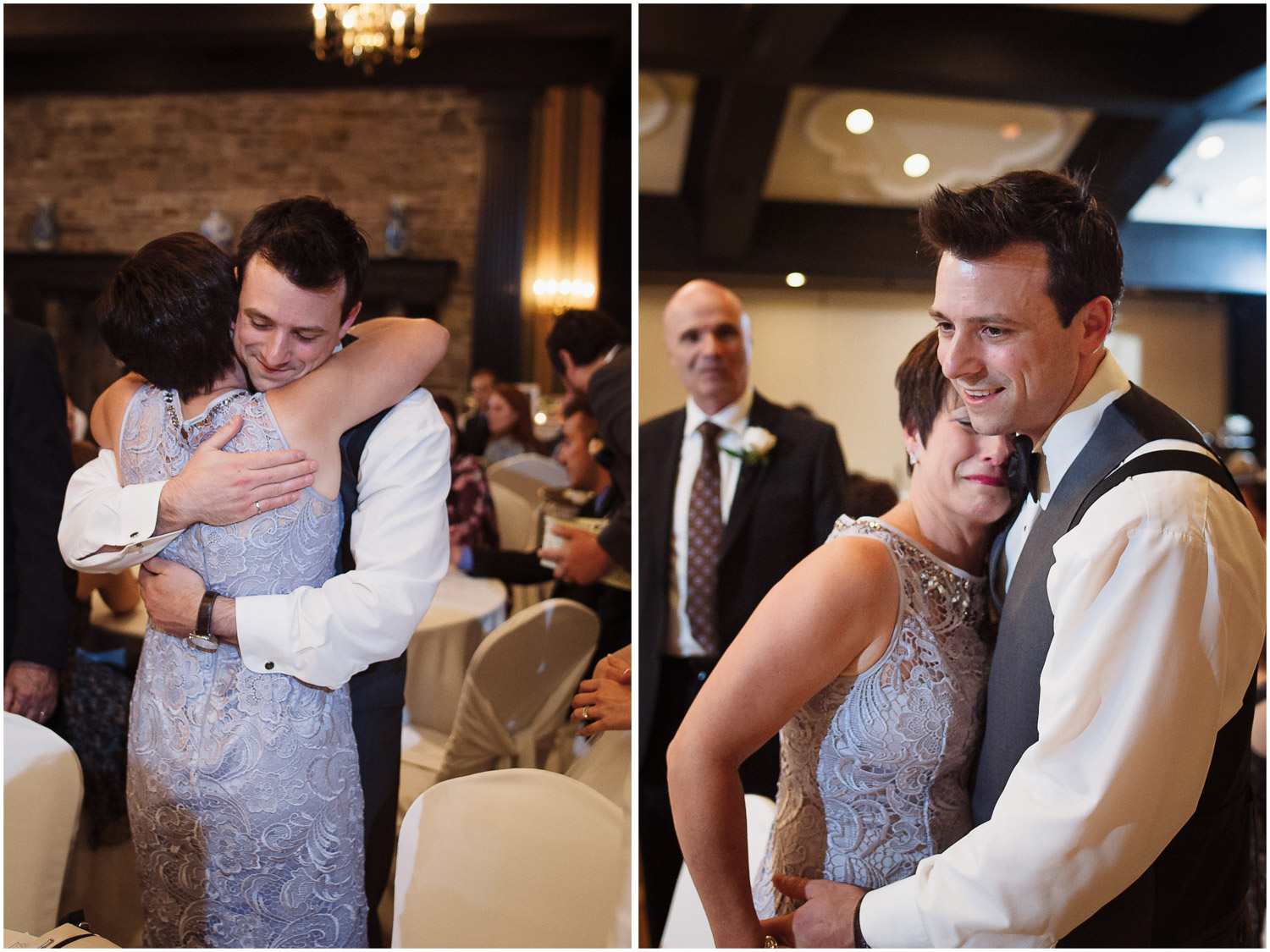 Toronto Old Mill Wedding Reception candid moment mother and groom