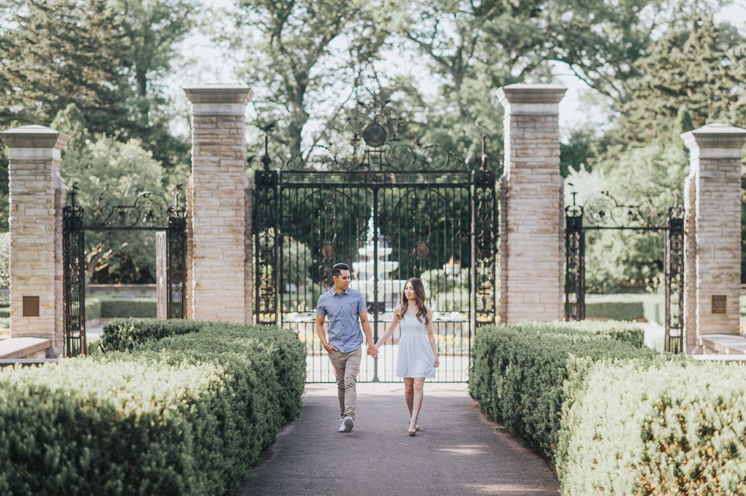 Burlington Spring Garden Engagement Session