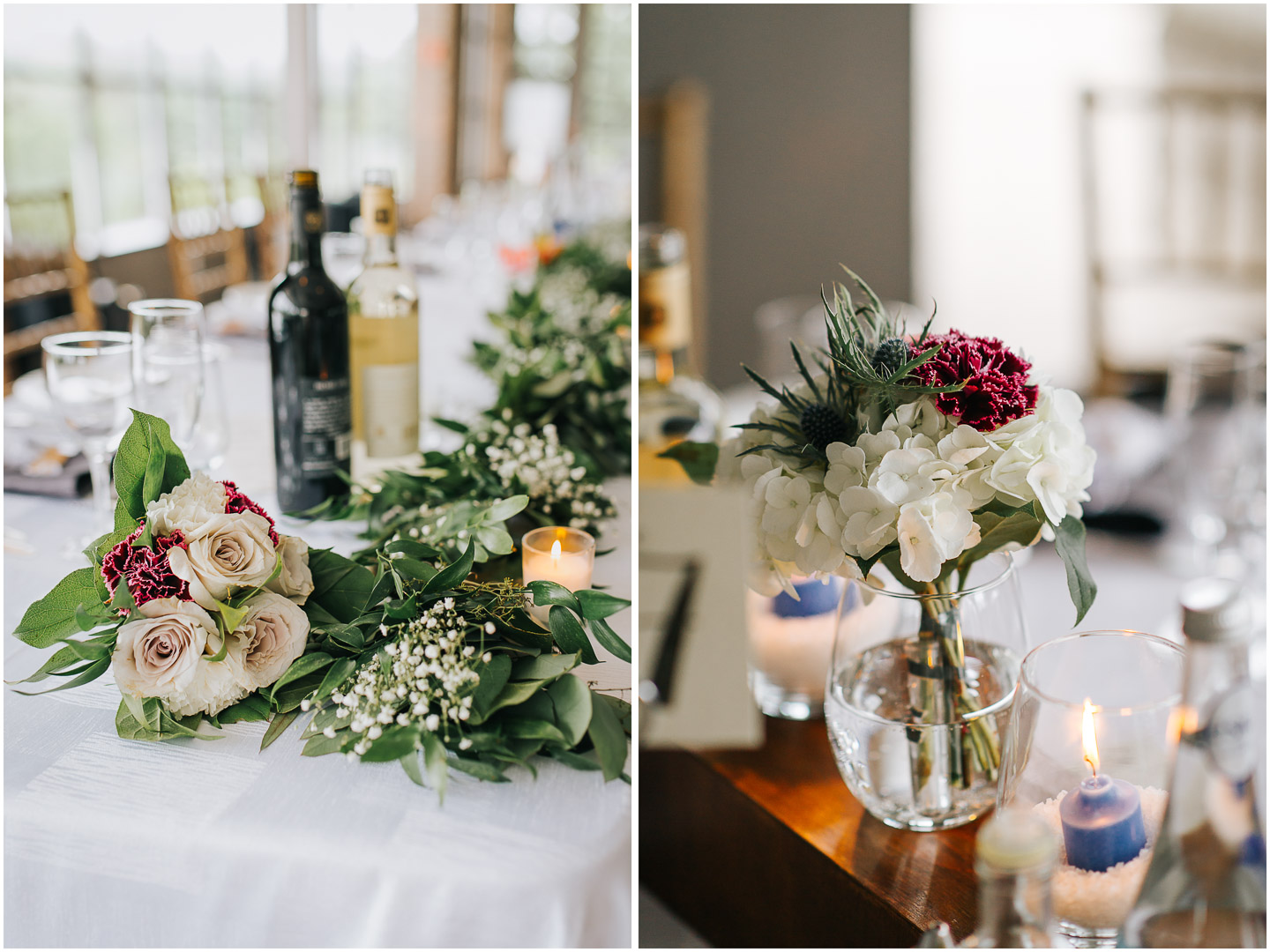 The Manor Kettleby wedding reception floral detail