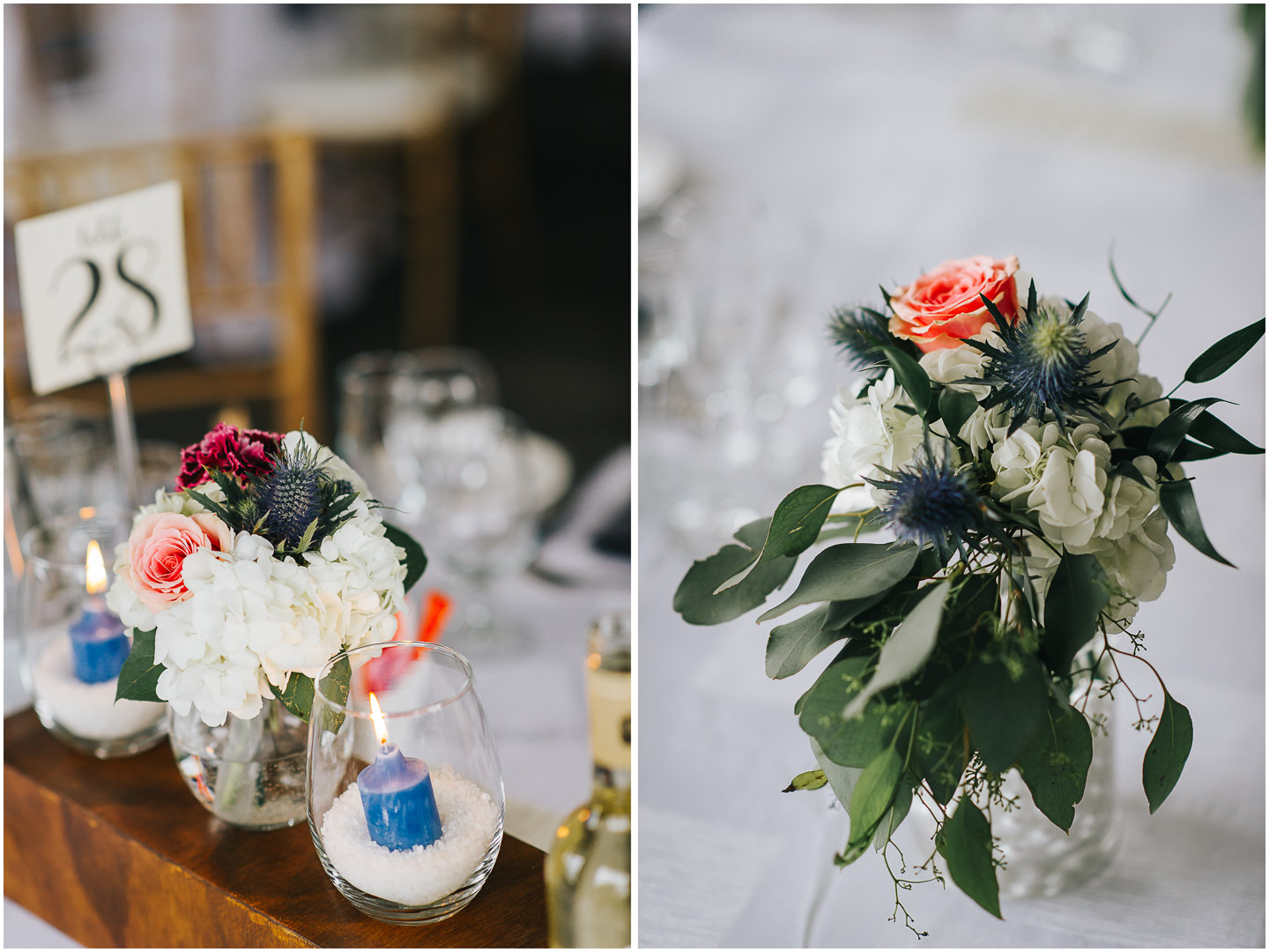 Wedding reception table detail