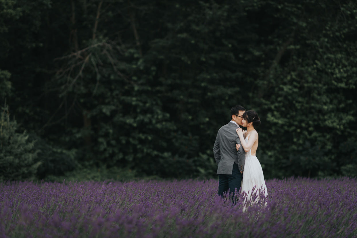 Bonnieheath Lavender Farm Engagement Photo