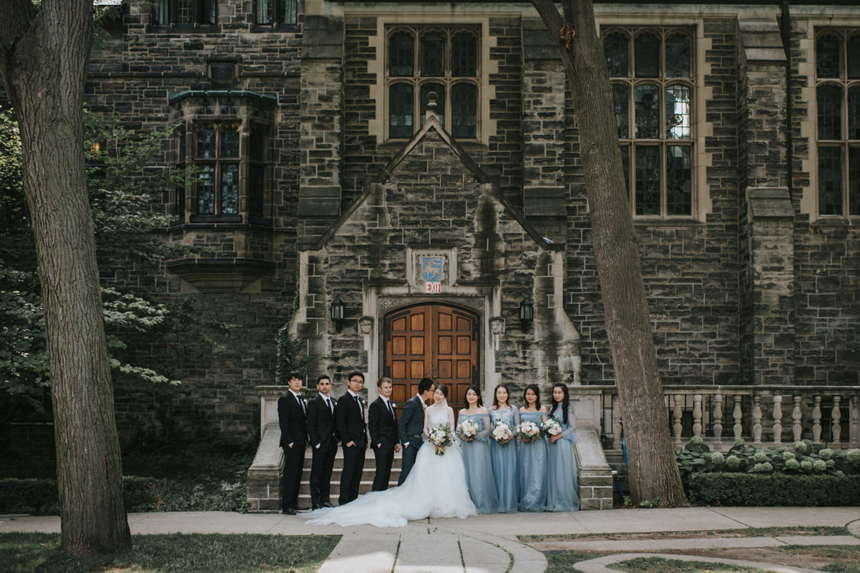 Trinity College Wedding Photo in the courtyard