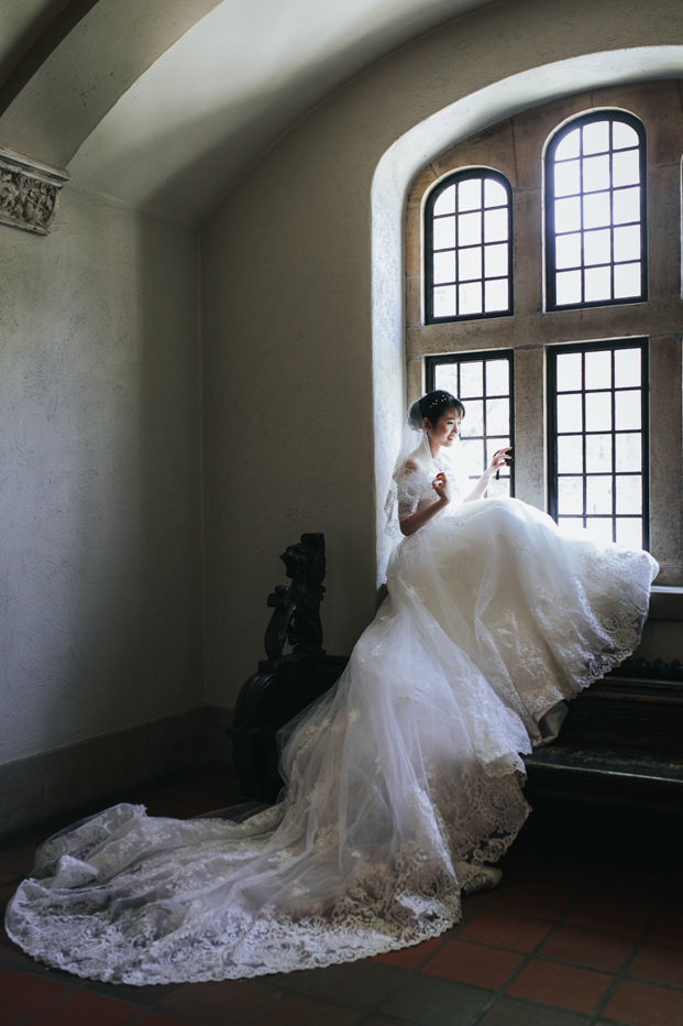 Trinity College Wedding indoor portrait