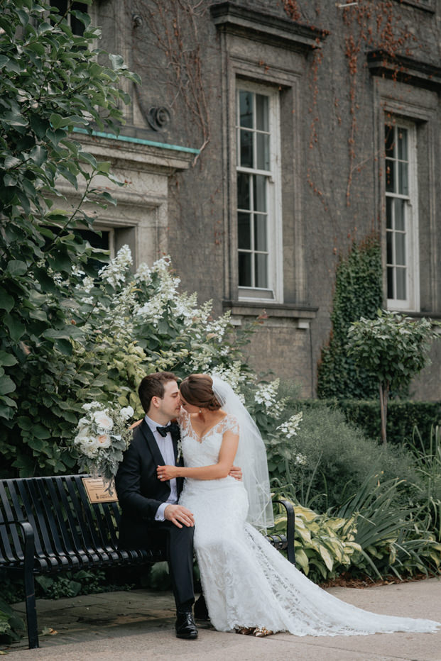 U of T Wedding Photo Outside Simcoe Hall