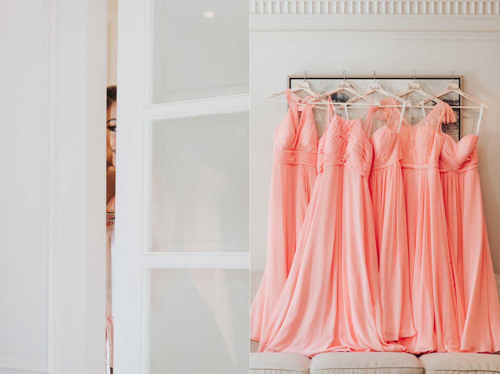 Bride and her bridesmaids getting ready at the bridal suite of Windsor Arms Hotel