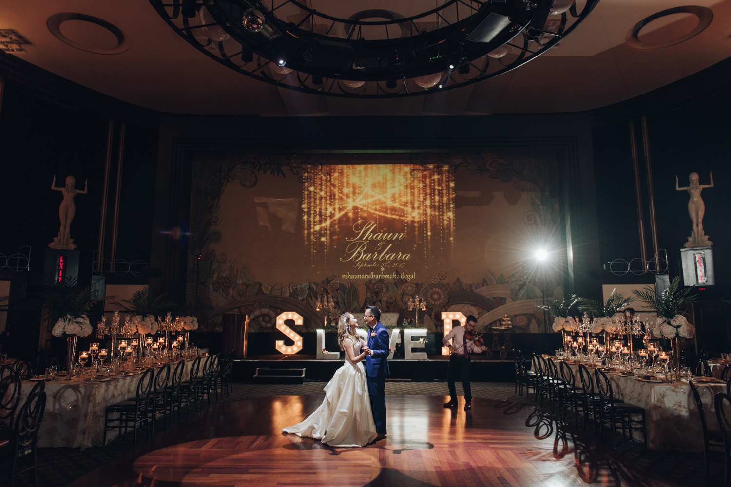 First dance of bride and groom at the Eglinton Grand Toronto