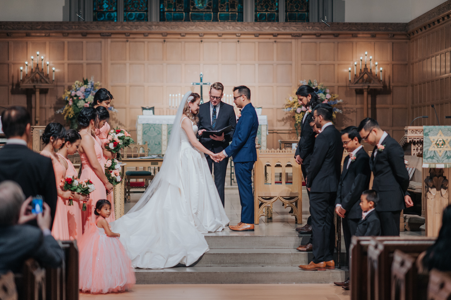 Wedding ceremony at the Timothy Eaton Memorial Church in Toronto