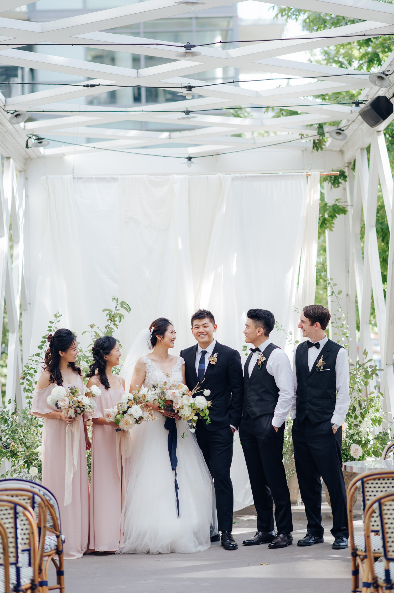 Toronto Colette grand cafe Wedding Bridal Party Outdoor Portrait