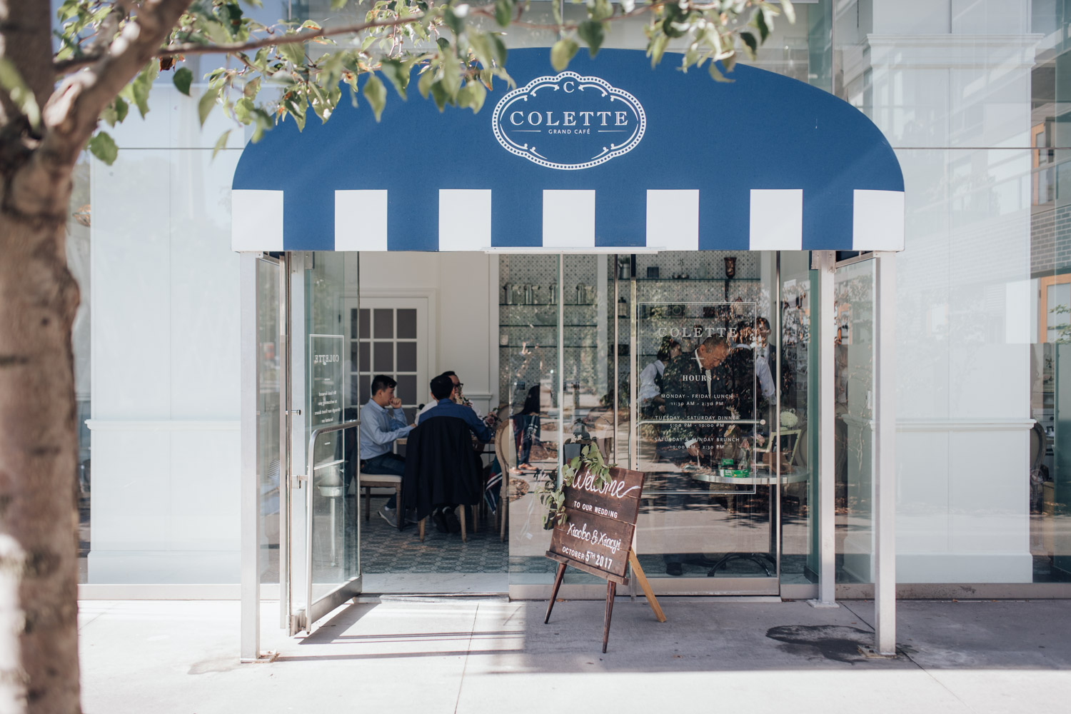Toronto Colette grand cafe Wedding Reception Entrance