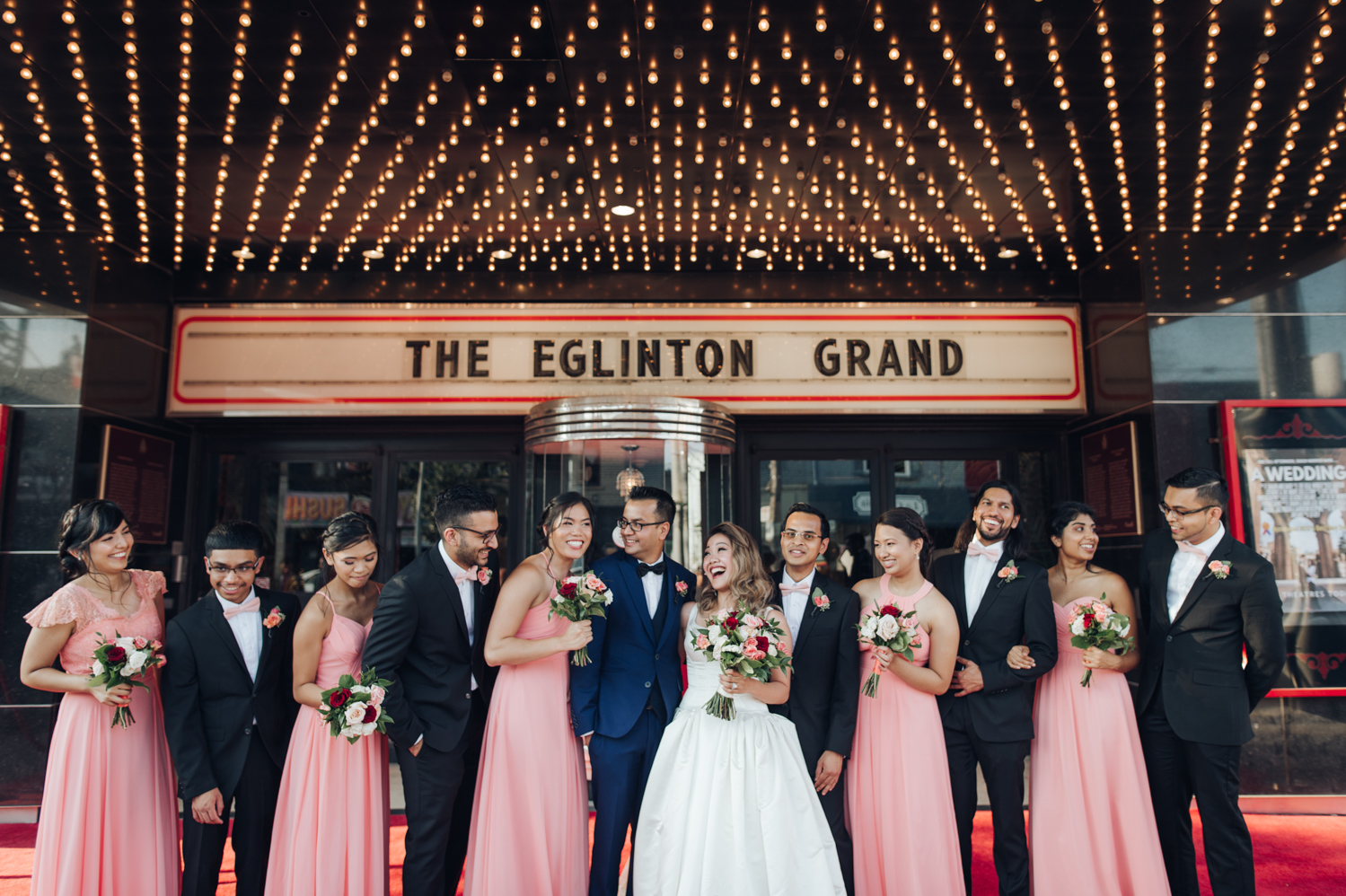 Toronto Eglinton Grand Theatre wedding party photo