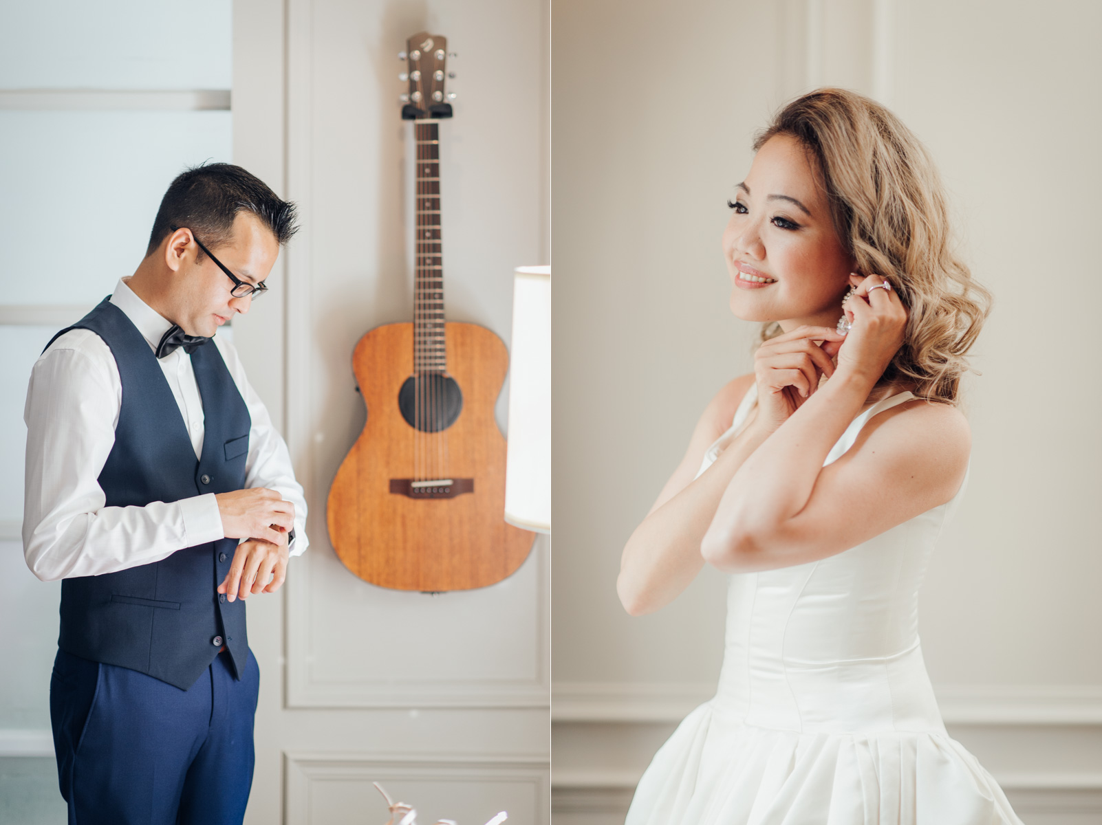 Bride and Groom Getting ready at Windsor Arms Hotel Toronto