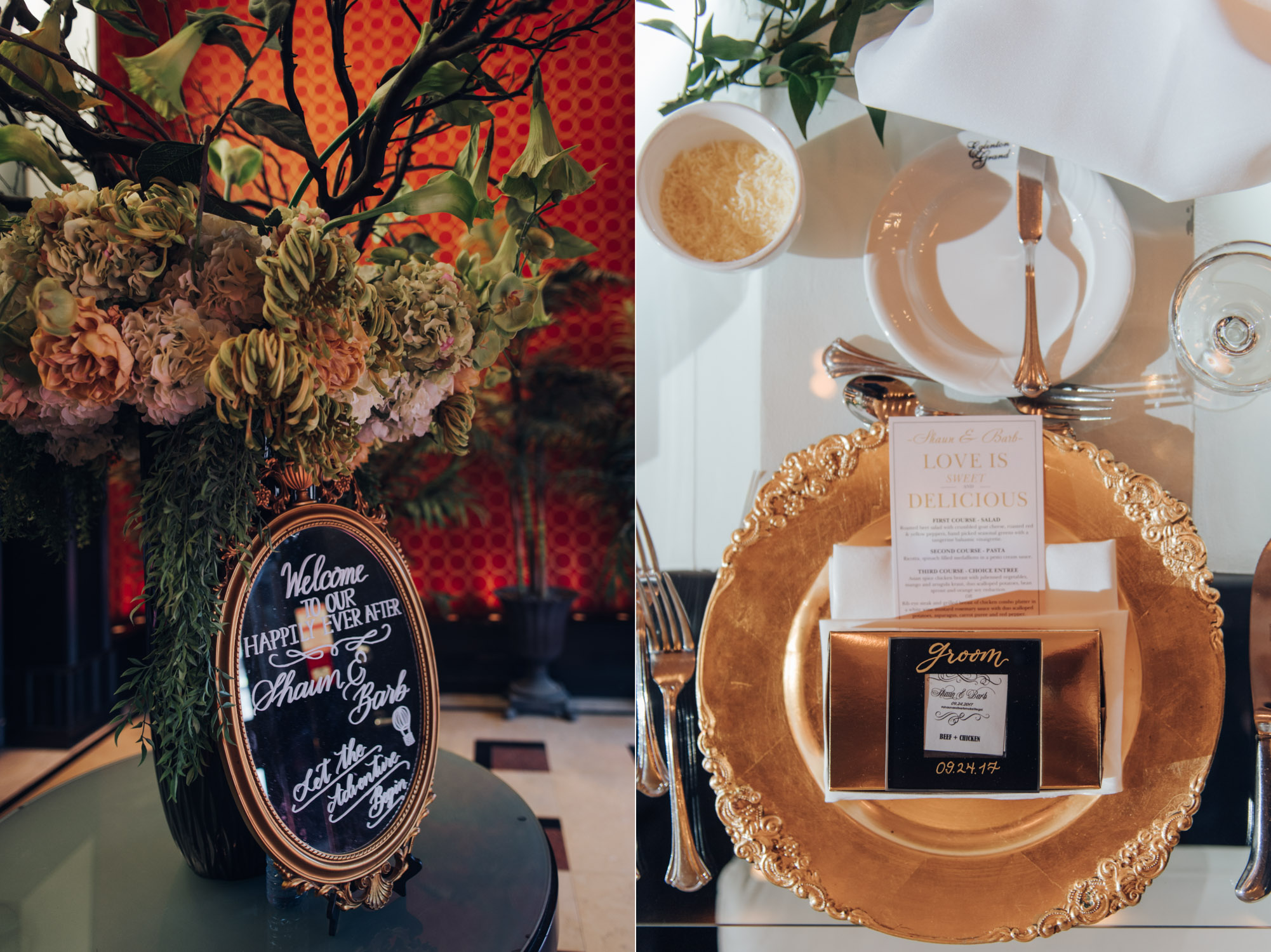 Wedding table decor at Eglinton Grand Toronto