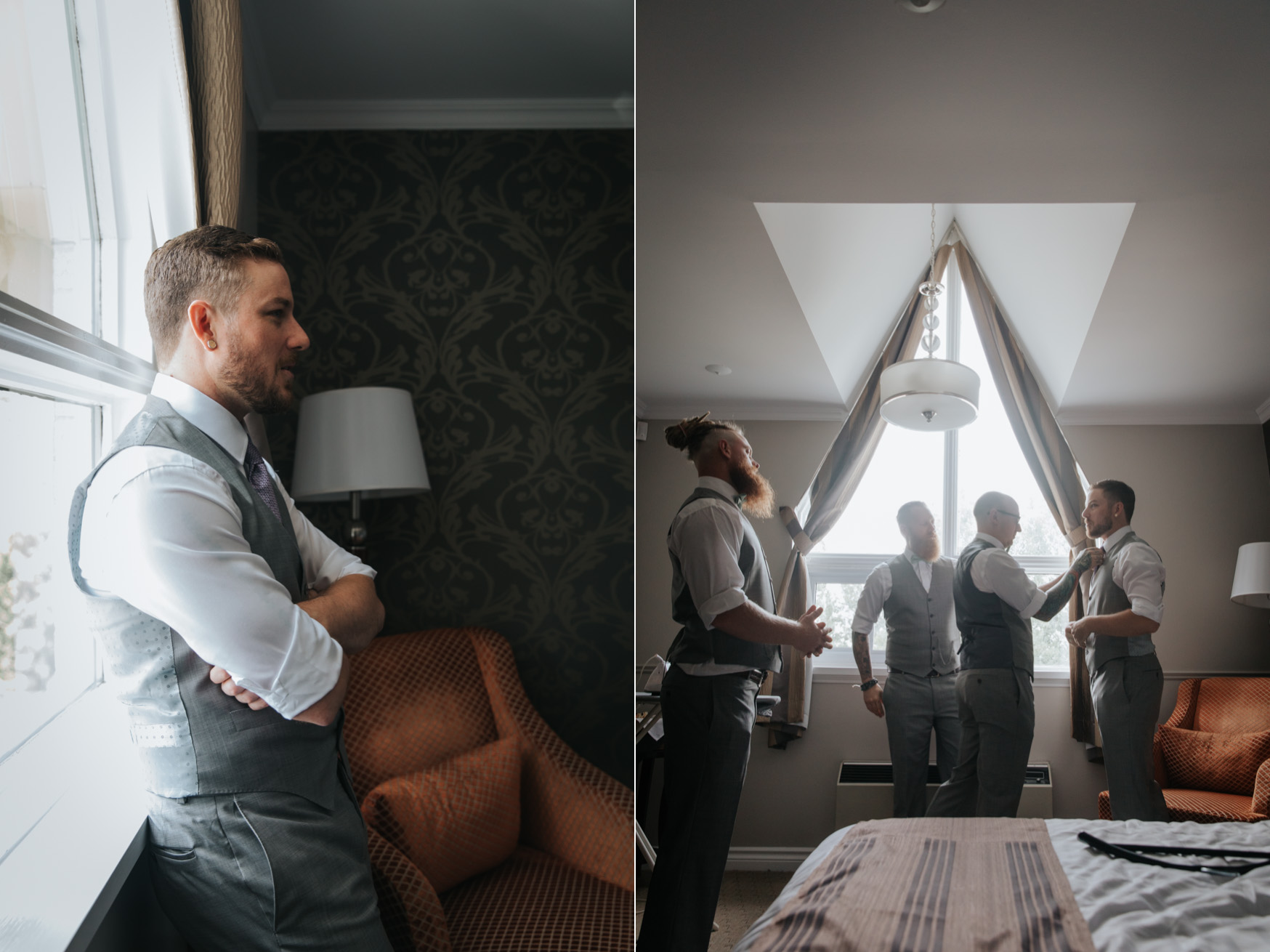 At the Elm Hurst Premium Suite where the groom got ready