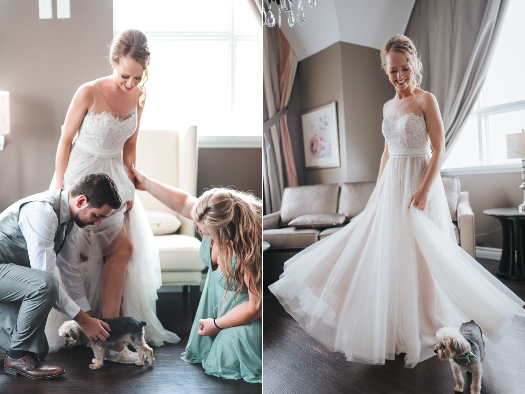 At the Elm Hurst Lord bridal suite where the bride got ready