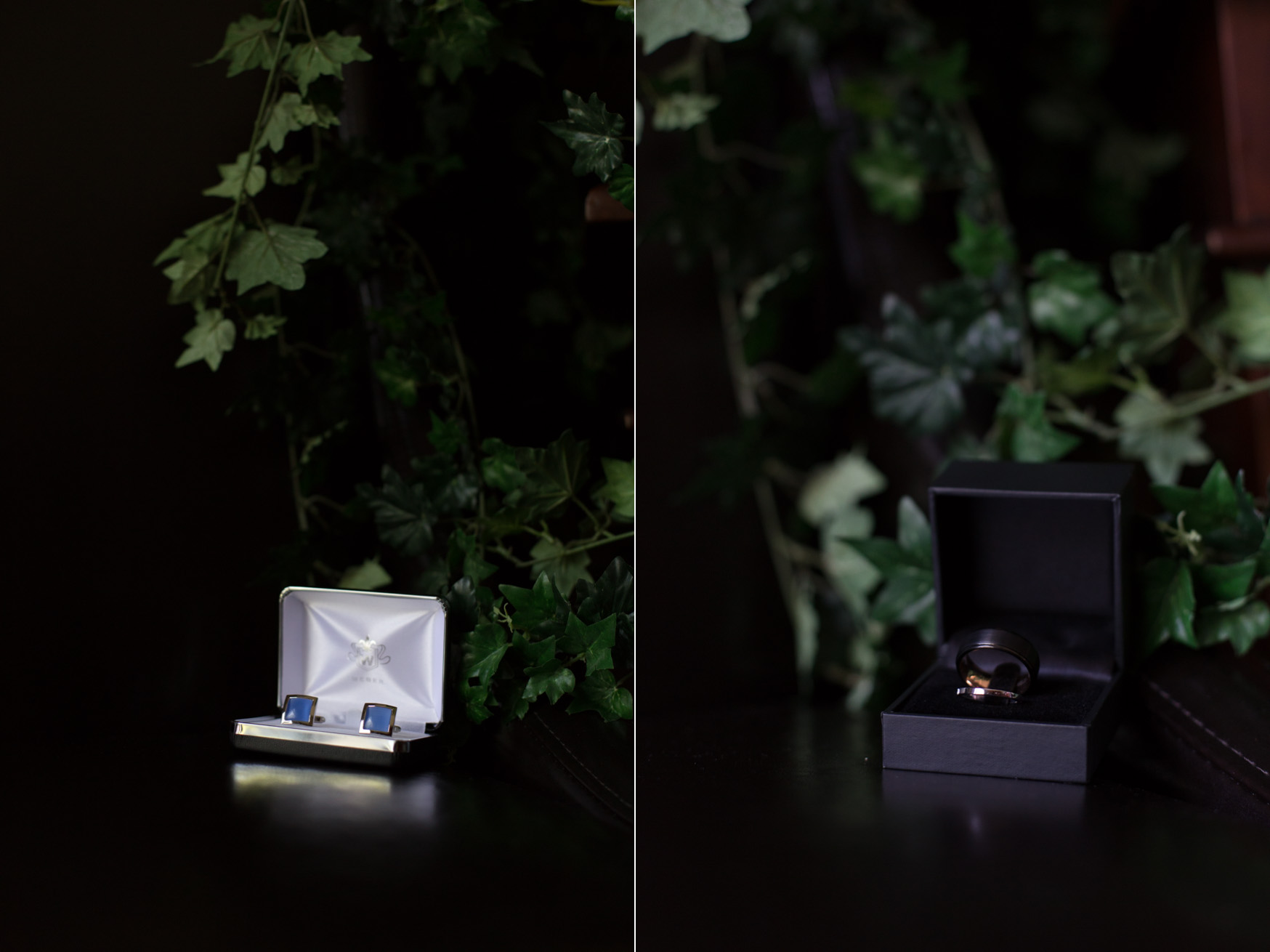 photo of a Toronto groom's cufflink and ring details