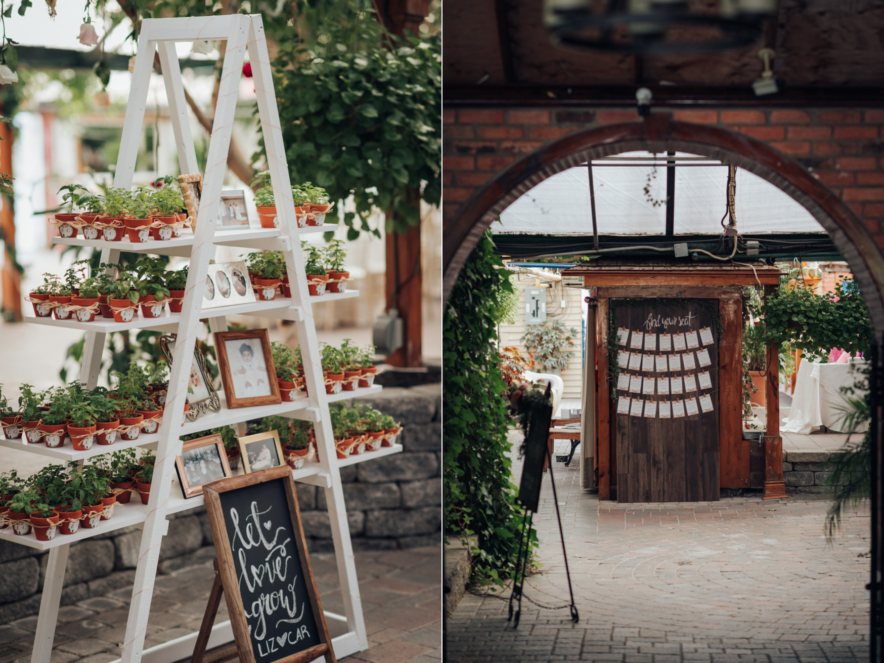 Decor and DIY details of a Madsen's Greenhouse Wedding in GTA Newmarket