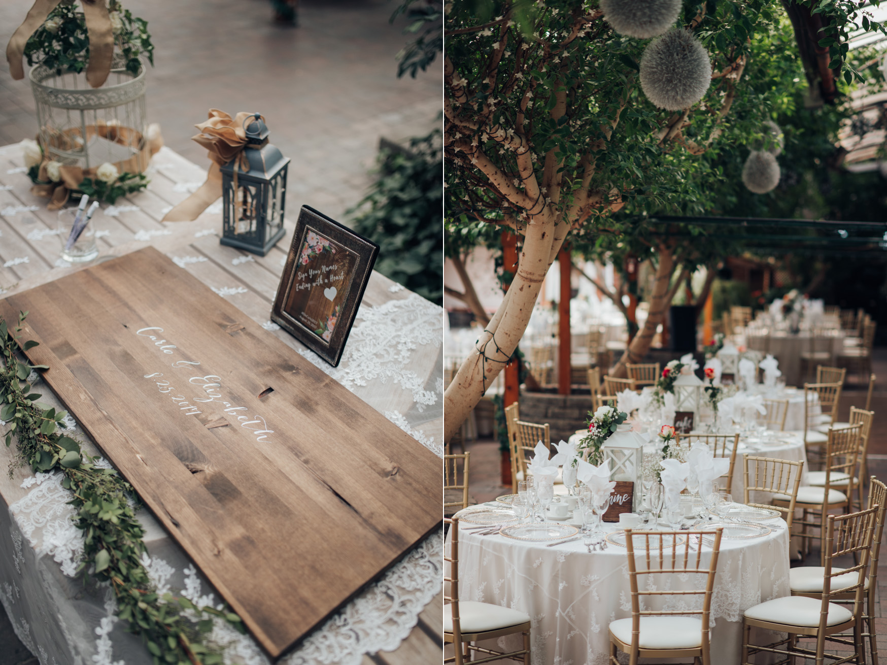 GTA Madsen's Greenhouse Wedding Table setting details
