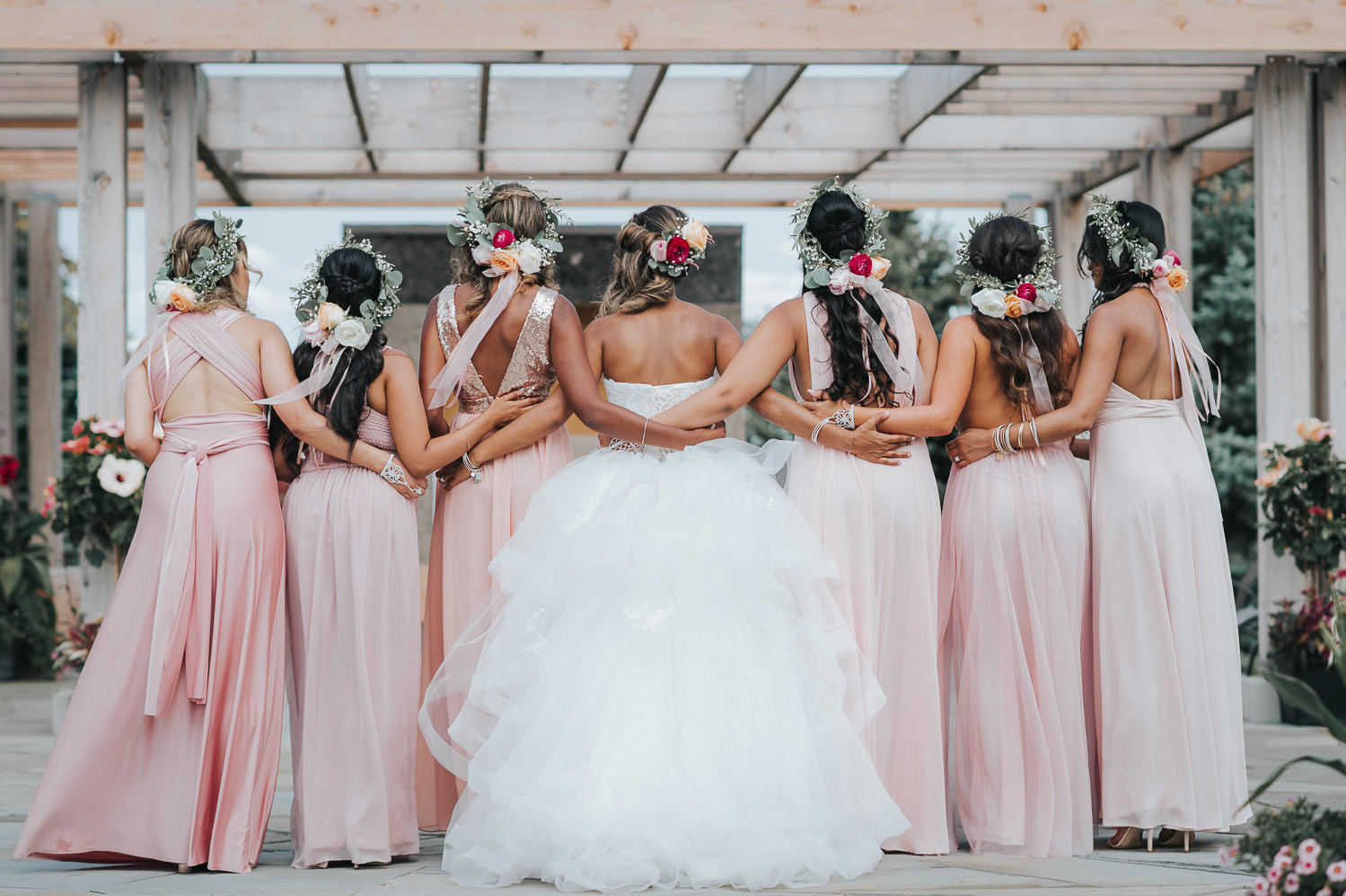 Bridesmaids at a Toronto Outdoor Wedding Photo