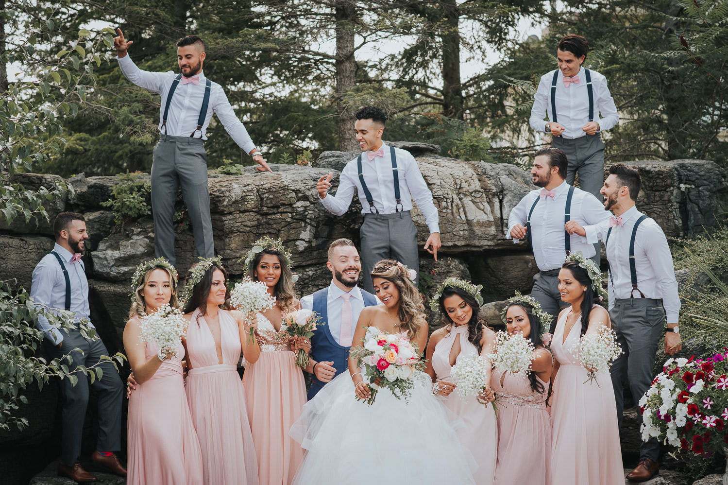 Bridal Party dancing at a Toronto Outdoor Wedding