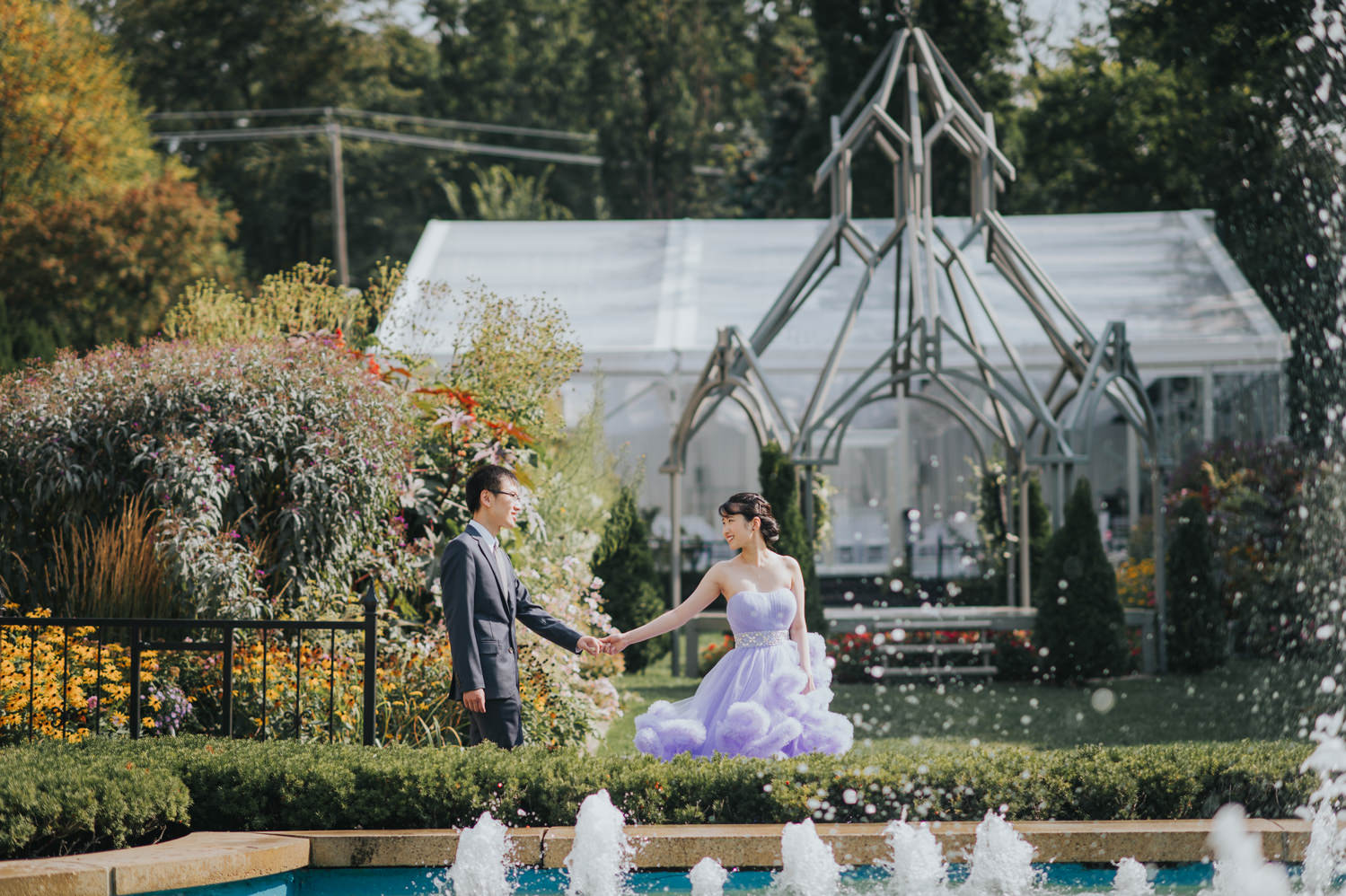 casa loma pre-wedding glass pavilion photo at the garden