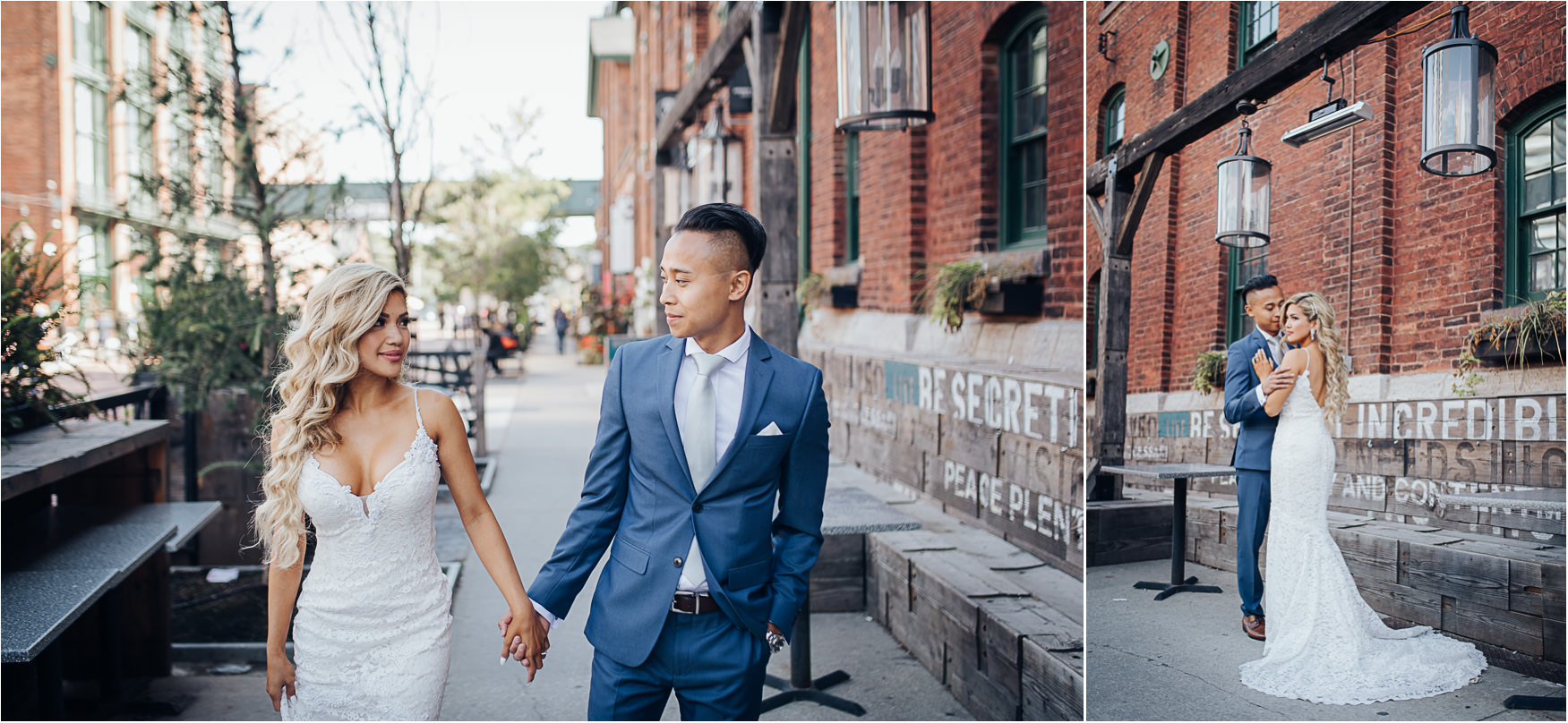 Wedding Formal Photos at the Distillery District in Toronto