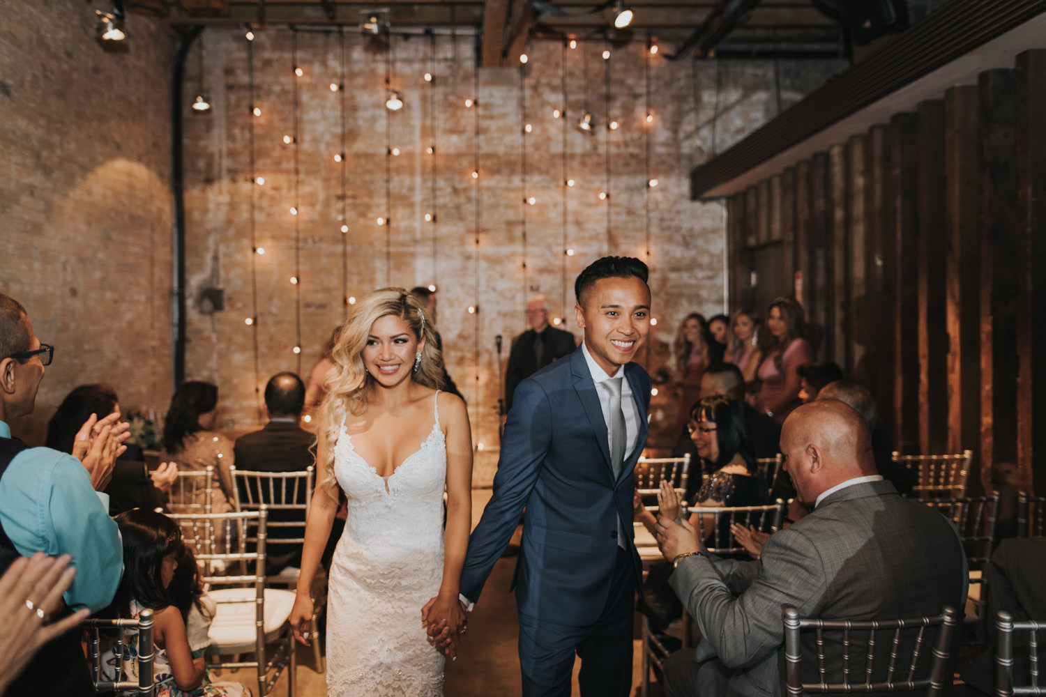 Toronto Distillery District The Loft Wedding Ceremony recessional