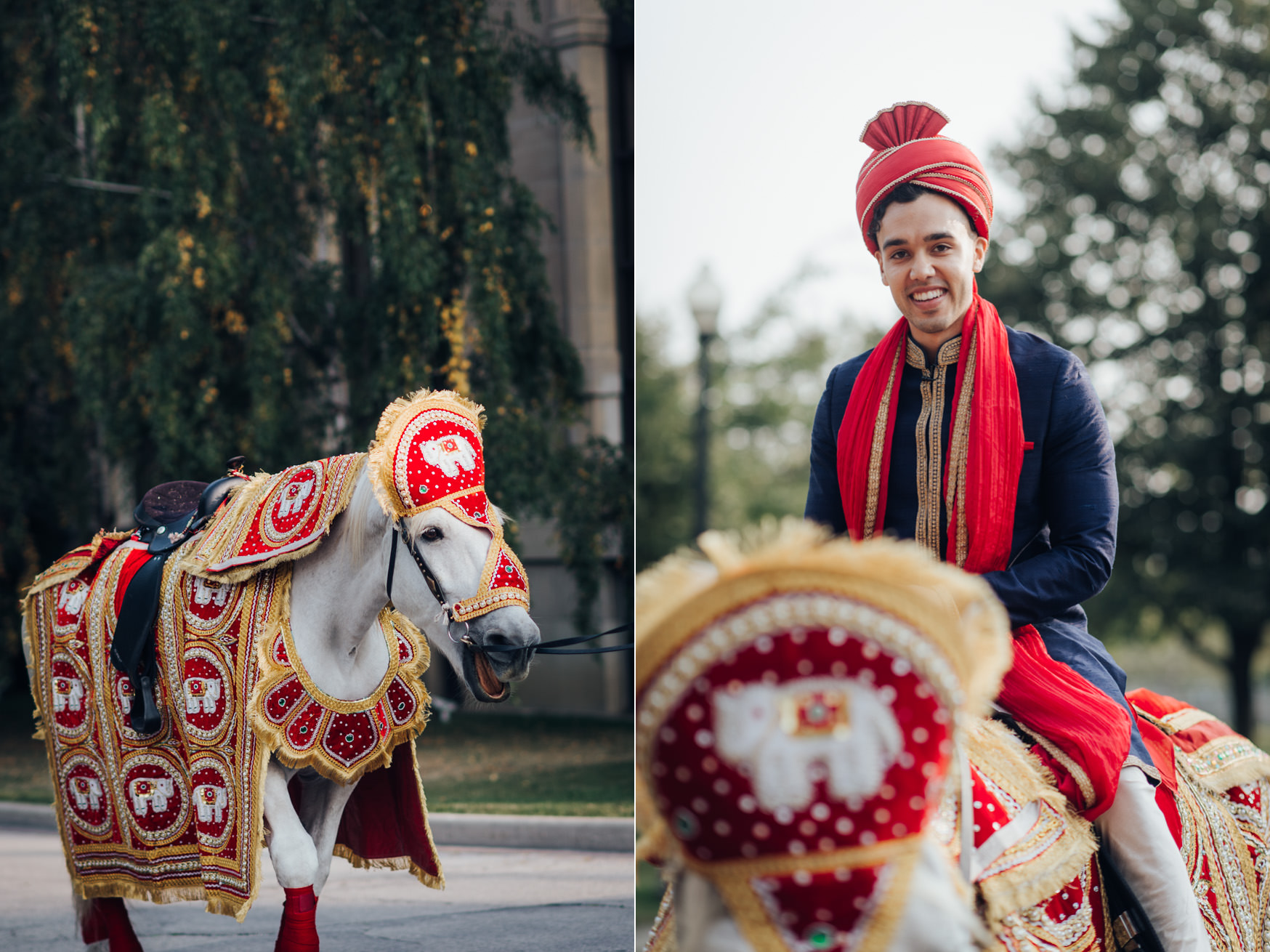 Hindu Wedding Baraat with horse in Toronto