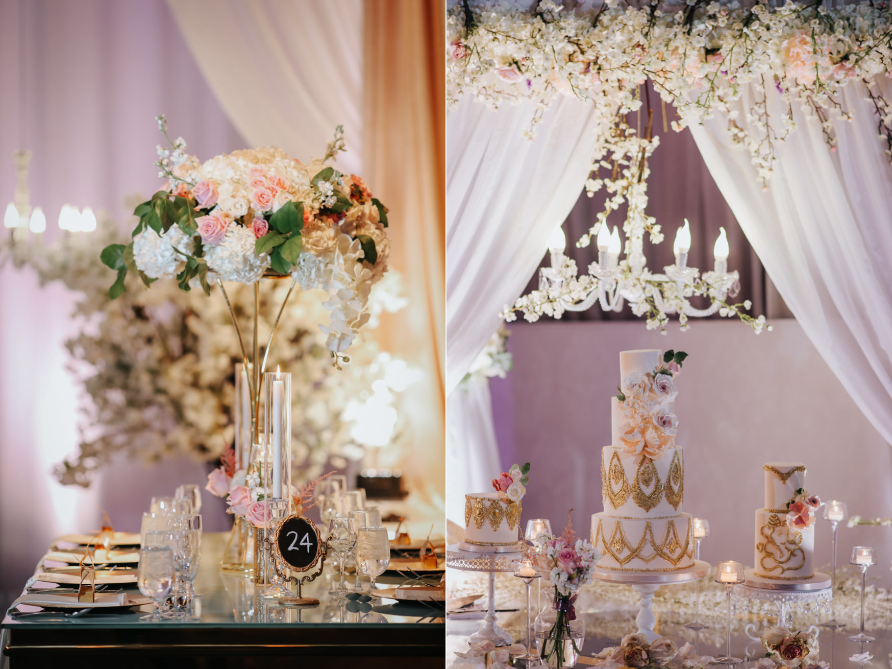 Liberty Grand Artifacts Room Wedding Reception Cake Details