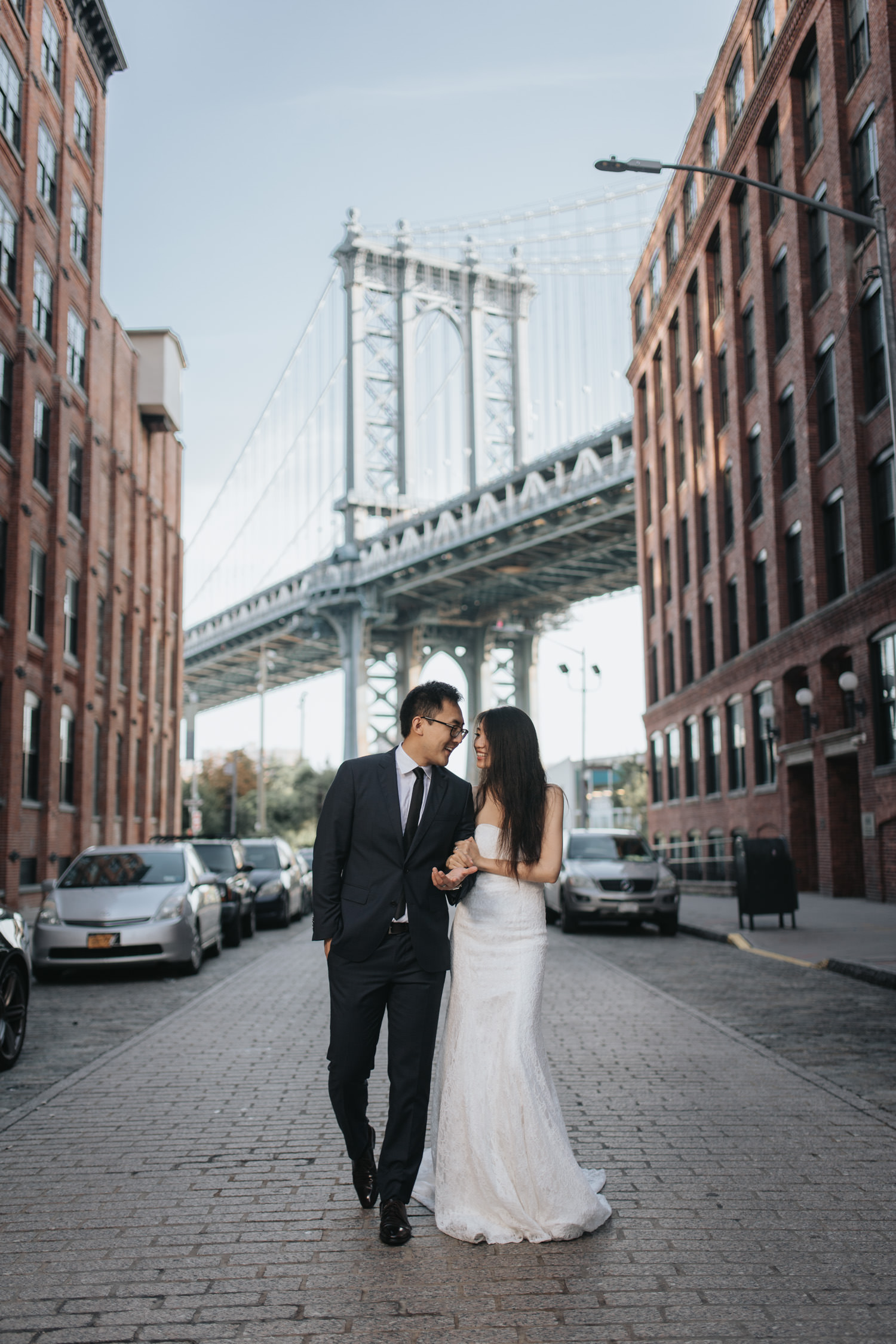 Brooklyn Dumbo Engagement Session under the Manhattan Bridge