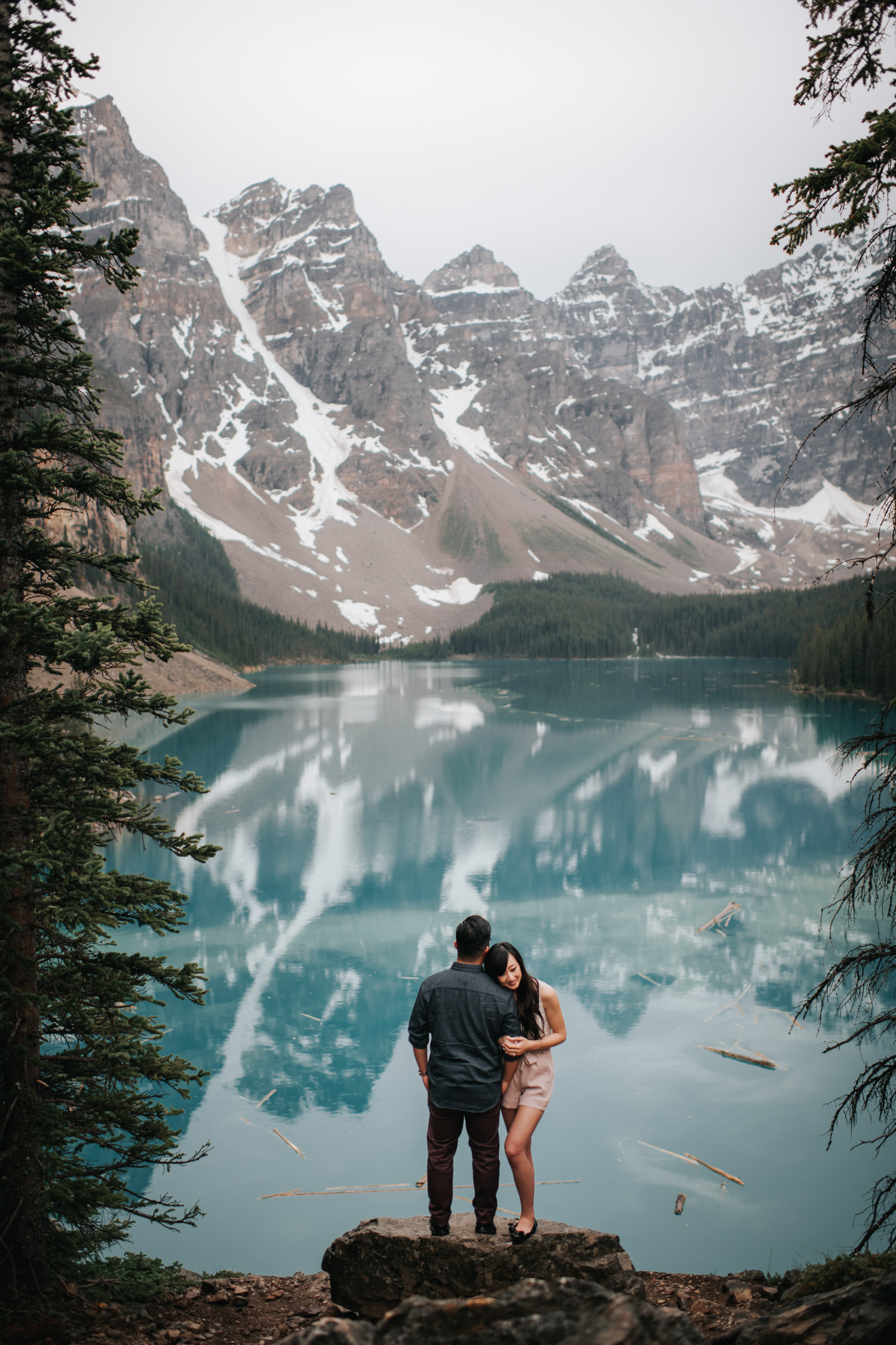 Banff Moraine Lake Engagement Photo