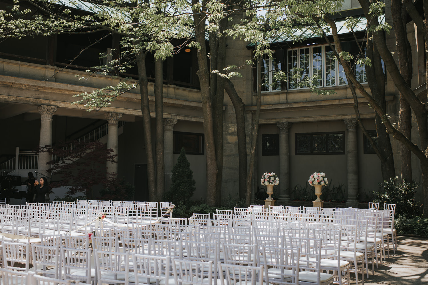 Liberty Grand outdoor wedding ceremony setup