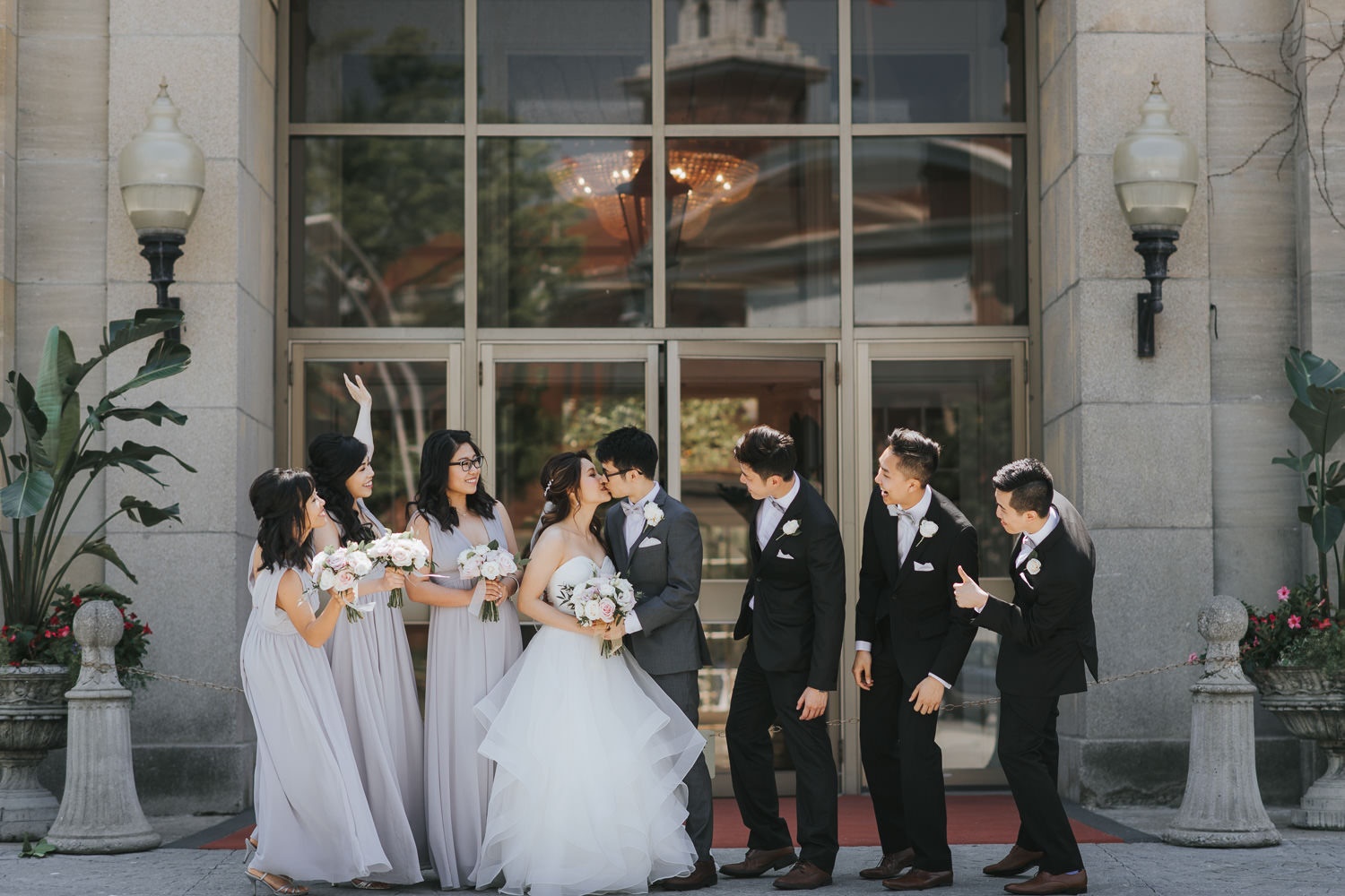 Liberty Grand wedding party photo