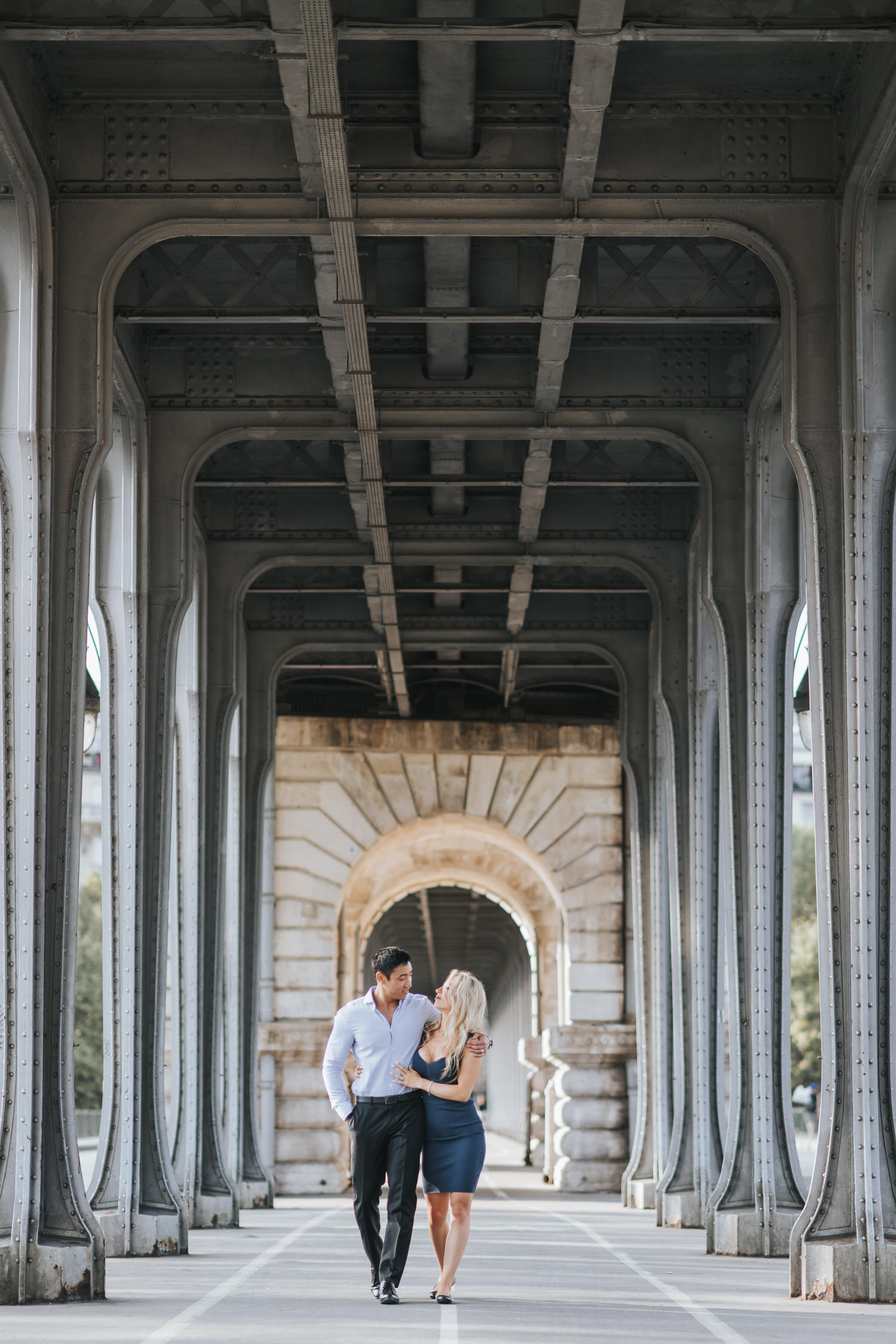 The Inception Bridge engagement photo