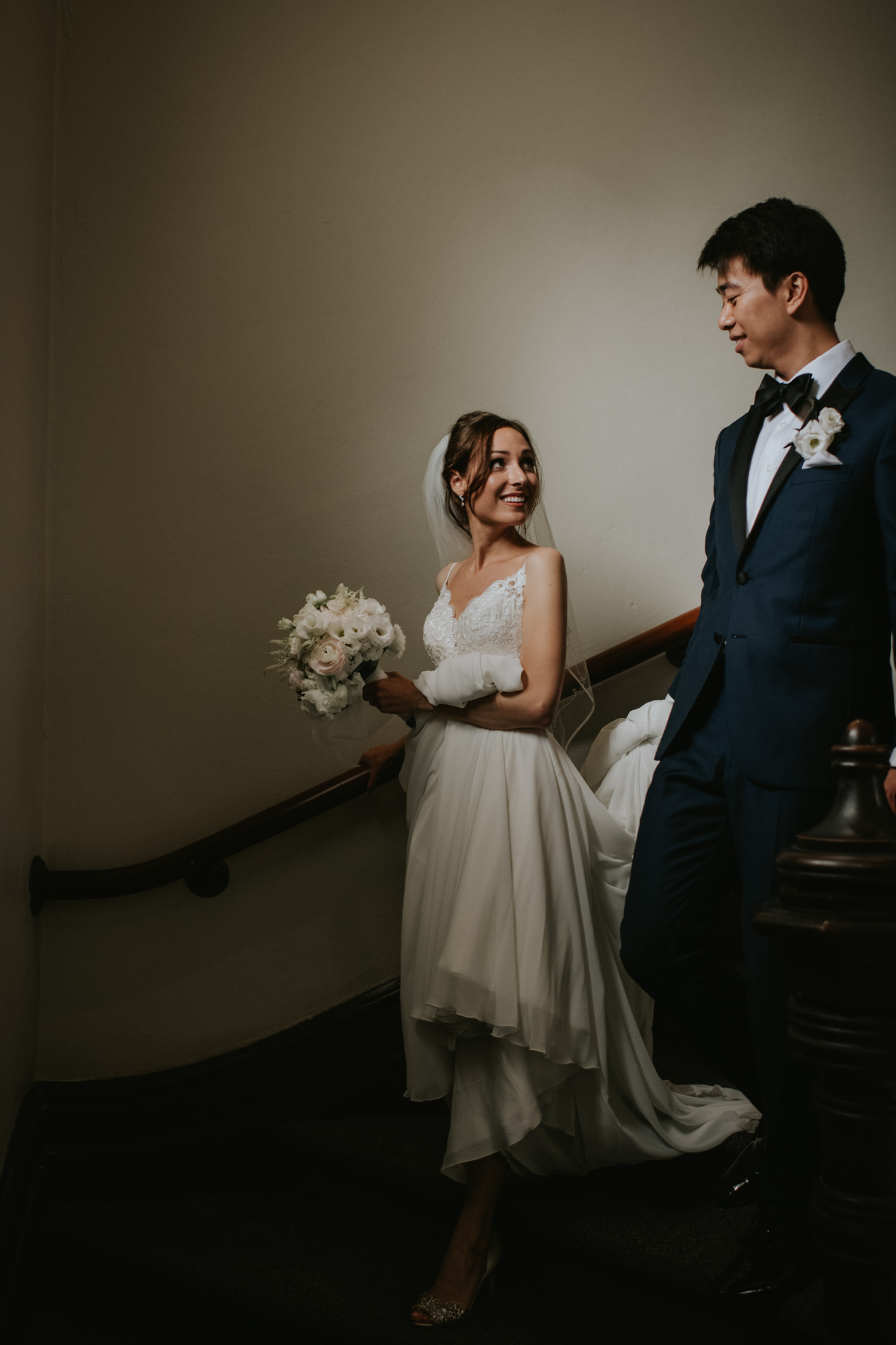 Grace Toronto Church Wedding Bride and Groom Portrait
