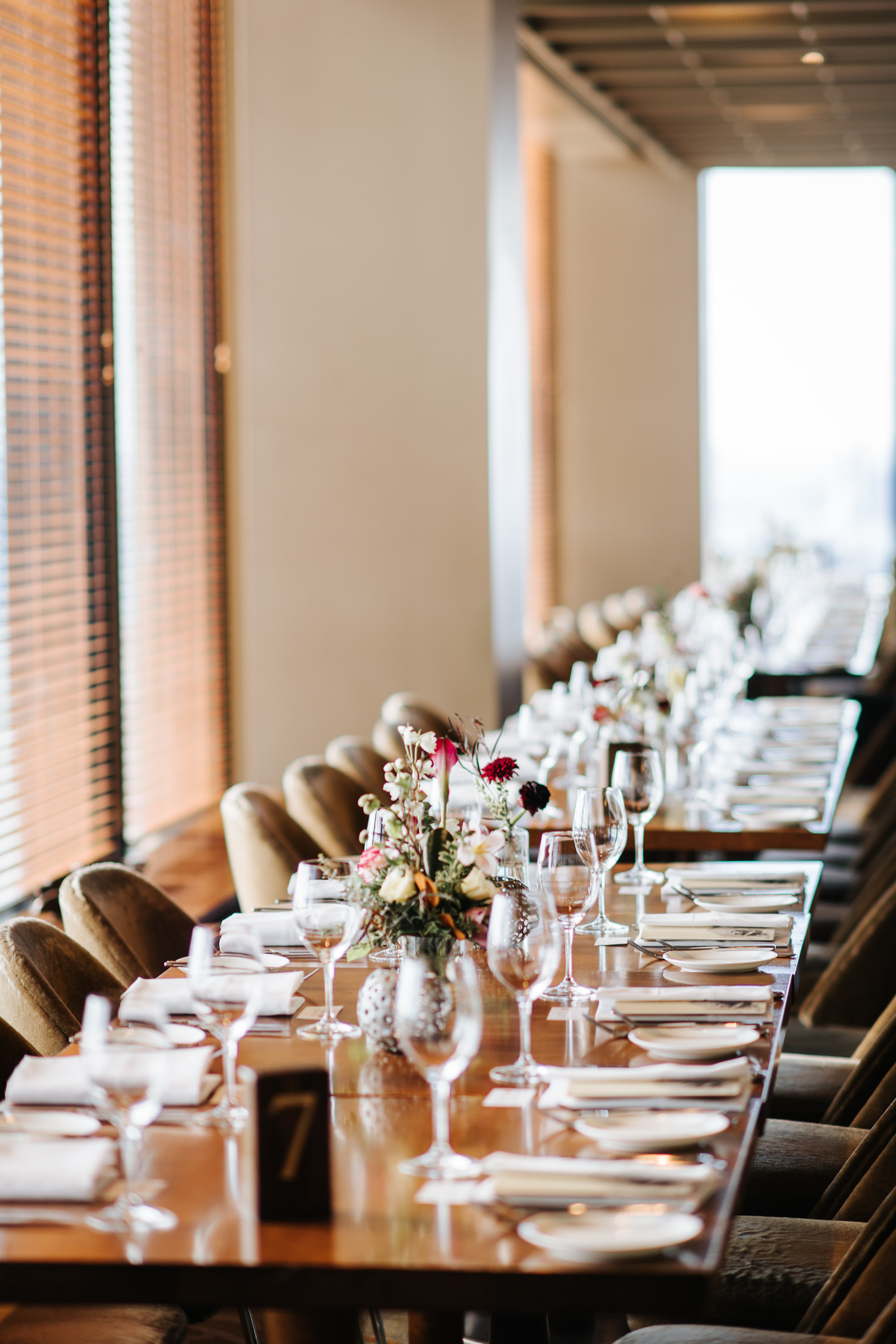 Canoe Restaurant Reception Table Setting Decor