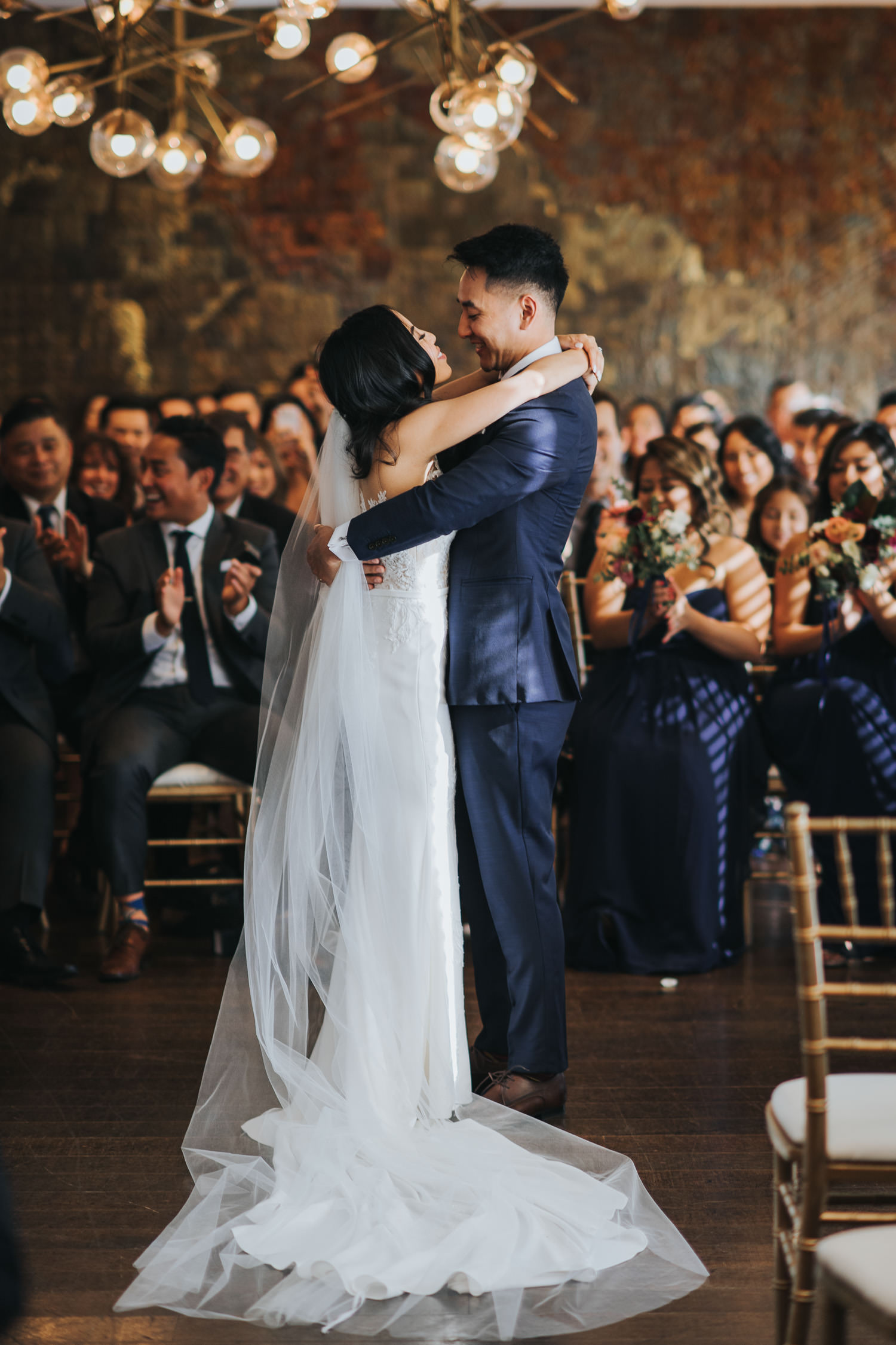 Toronto Canoe Wedding Ceremony First Kiss