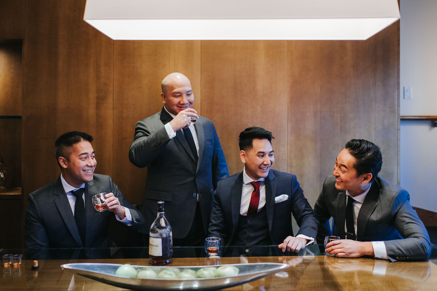 Wedding Groomsmen Getting Ready at Le Germain on Mercer