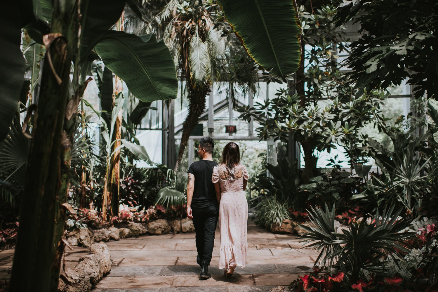 Engagement session at Allan Gardens greenhouse
