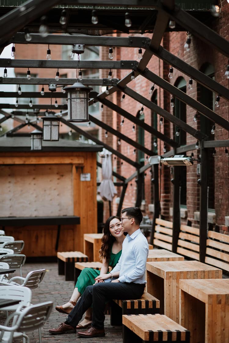 Toronto Distillery District Engagement Photo