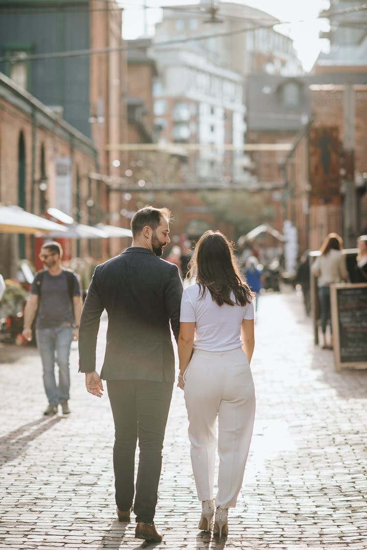 Distillery District Toronto Fall Engagement Photo 3