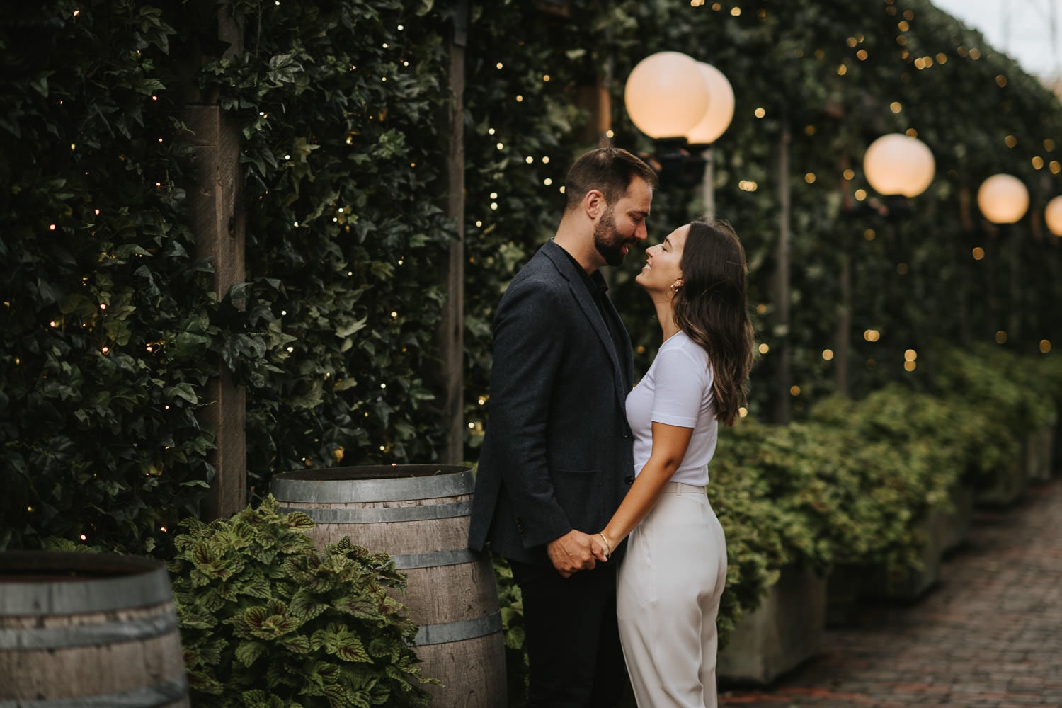 Distillery District Toronto Engagement Photo