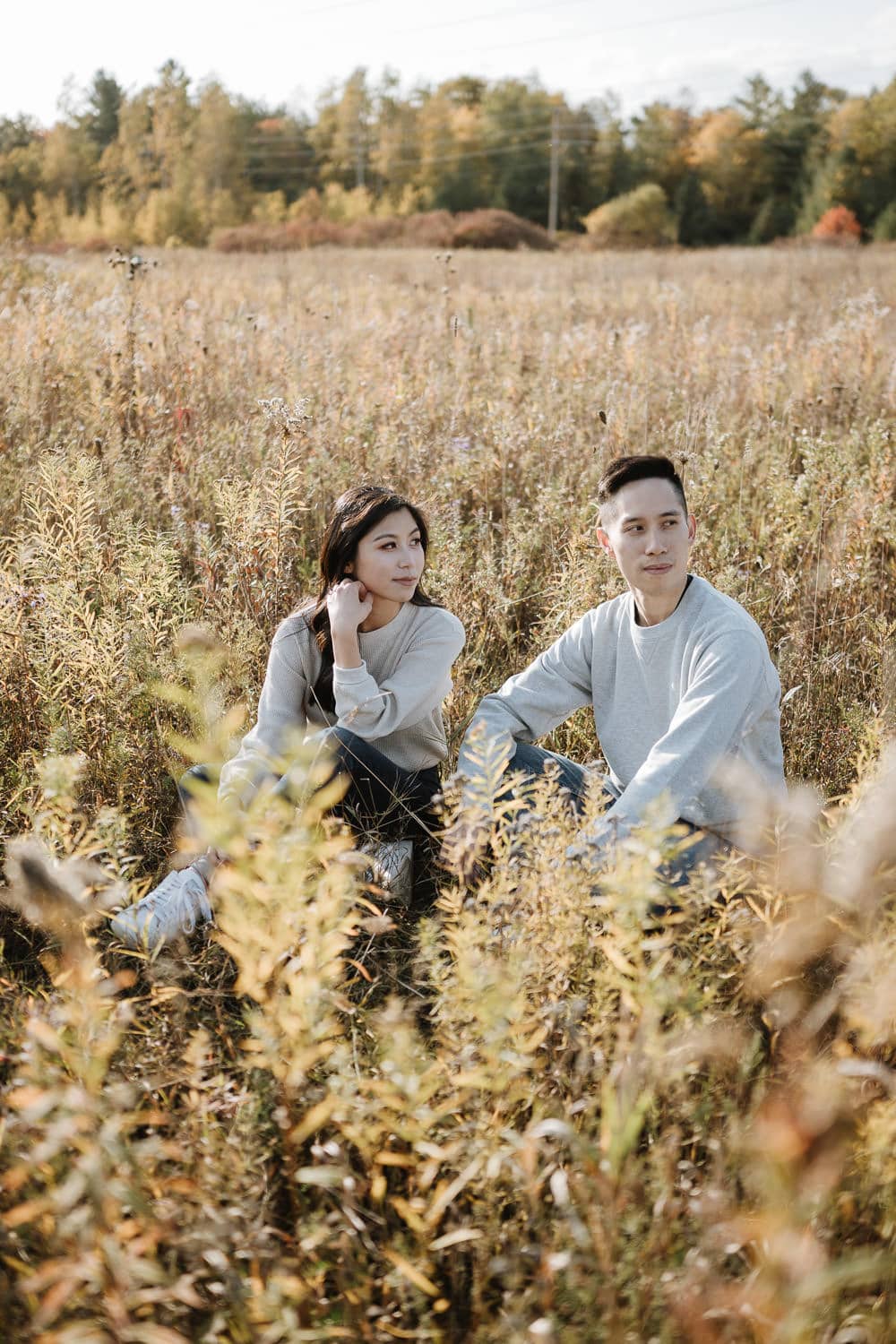 Rouge River national park engagement photo shoot in Toronto