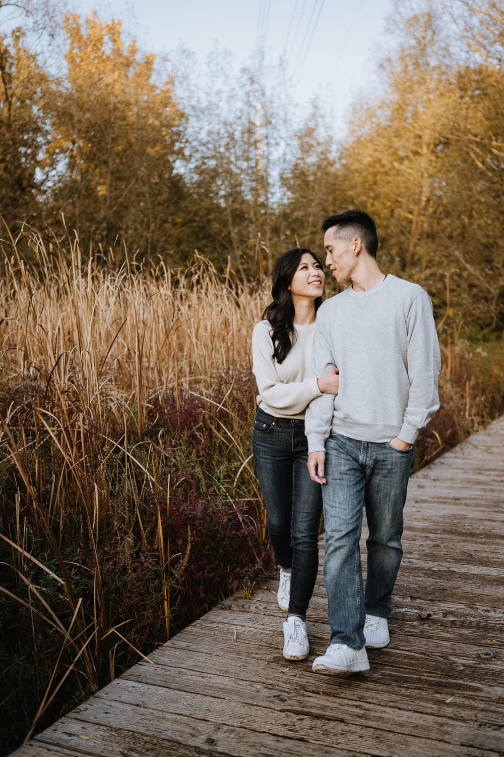 Rouge River national park engagement photo session
