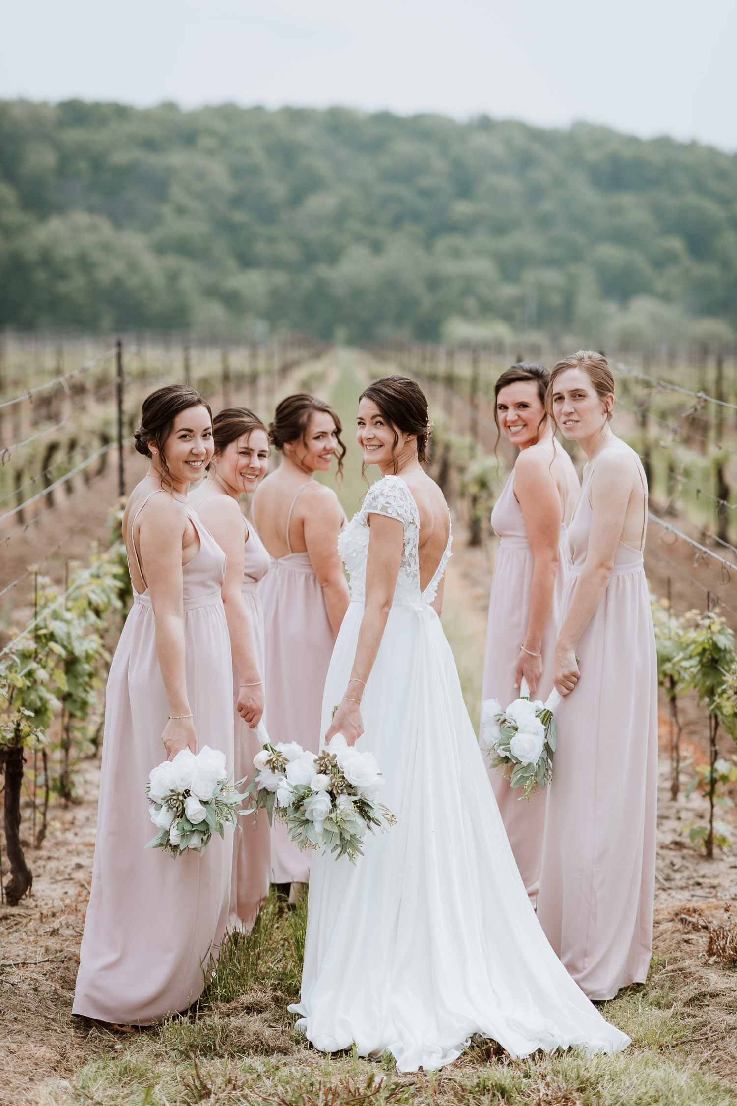 Cave Spring Vineyard Bridesmaids Photo