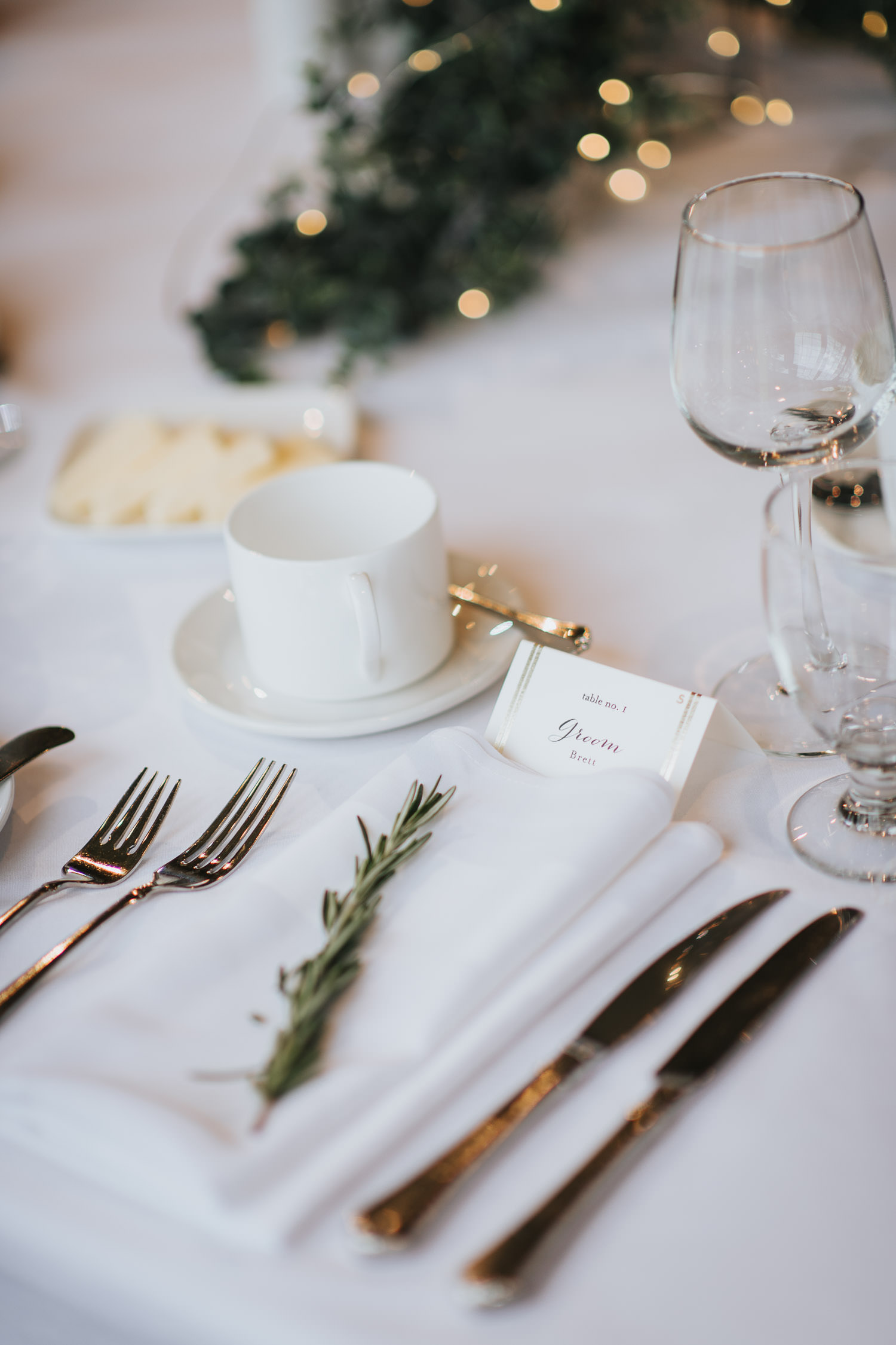 Inn On the Twenty Wedding Reception Table Setup Detail