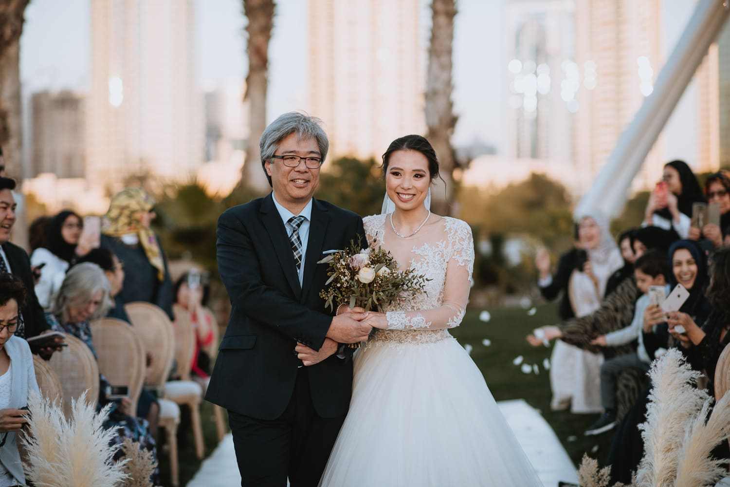 Dubai Outdoor Wedding Processional