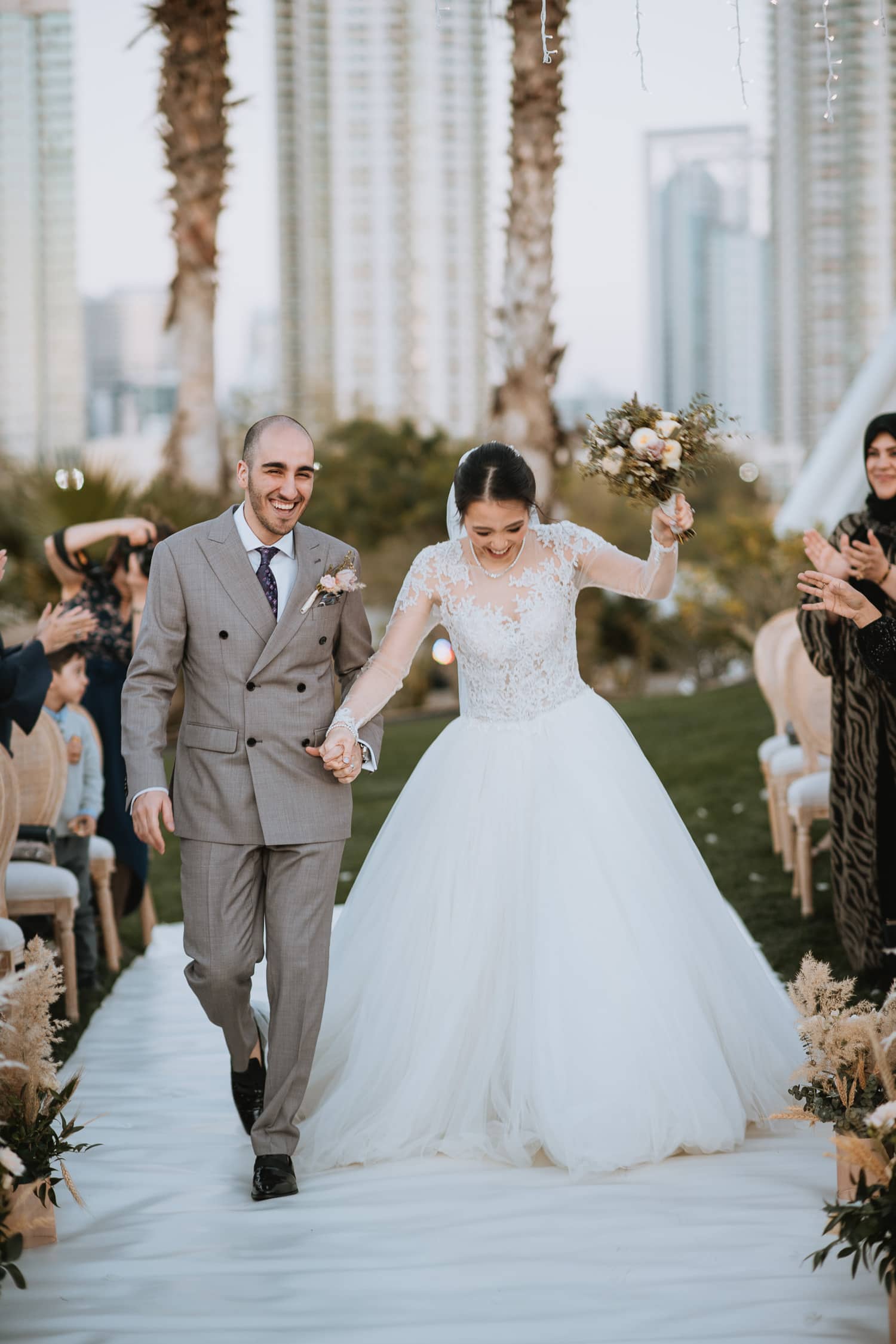Whimiscal Outdoor Emirates Golf Club Wedding