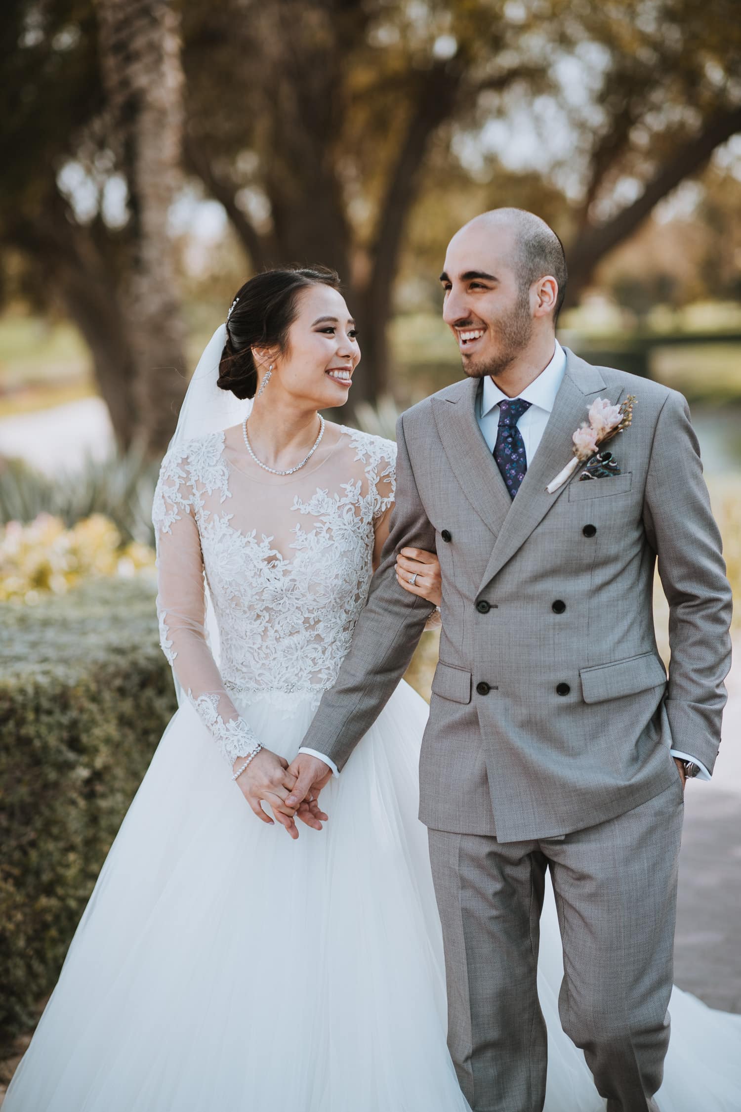 Whimsical Outdoor Wedding Portrait