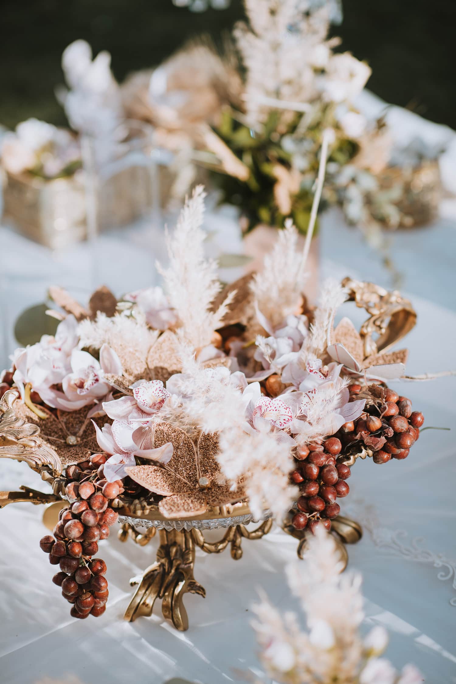 Whimsical Persian Wedding Sofreh Floral Detail